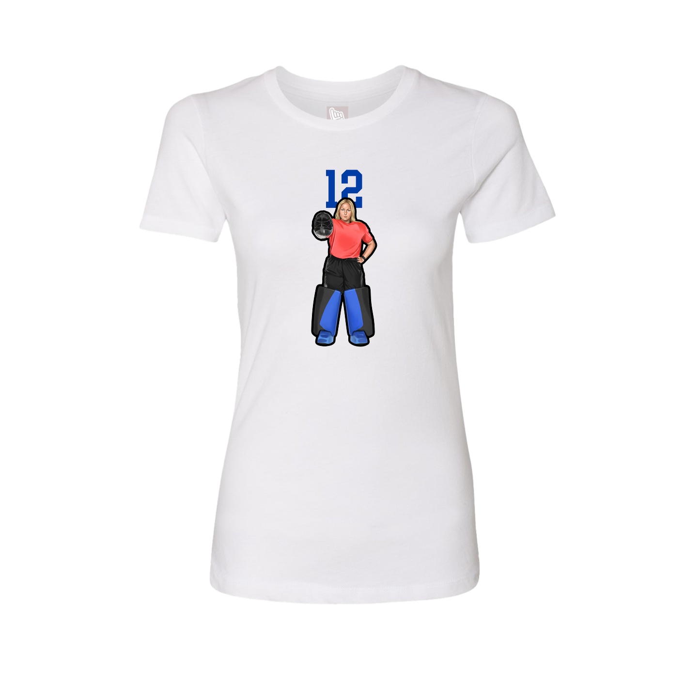 Fitted Women's Tee — Number Top in White