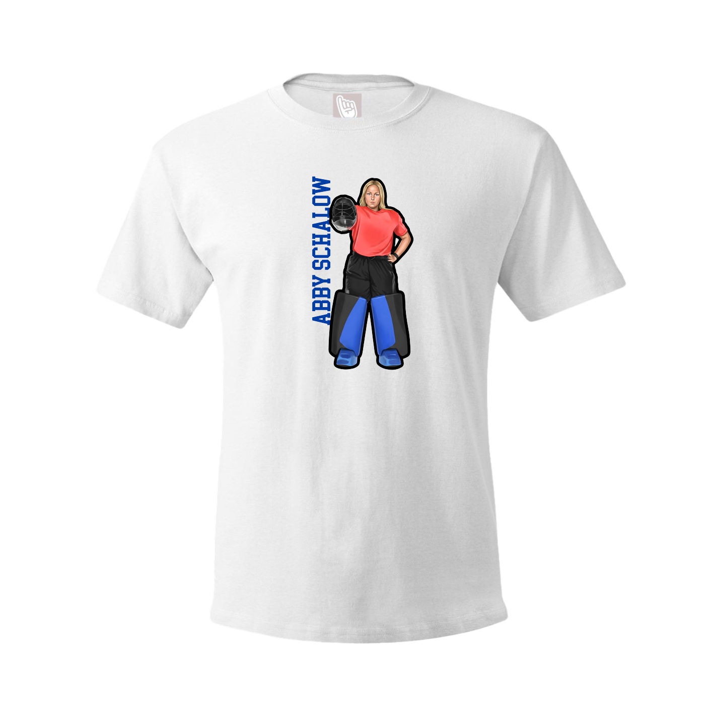 Youth Tee — Name Vertical in White