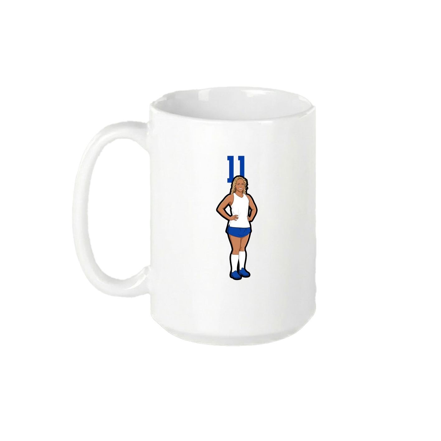 15oz Coffee Mug — Number Top in White