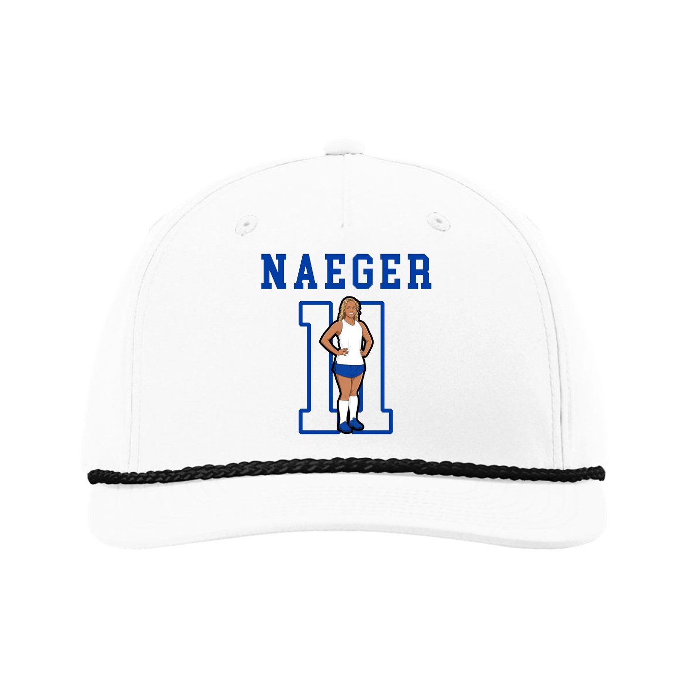 Five-Panel Classic Rope Cap — Shirsey in White