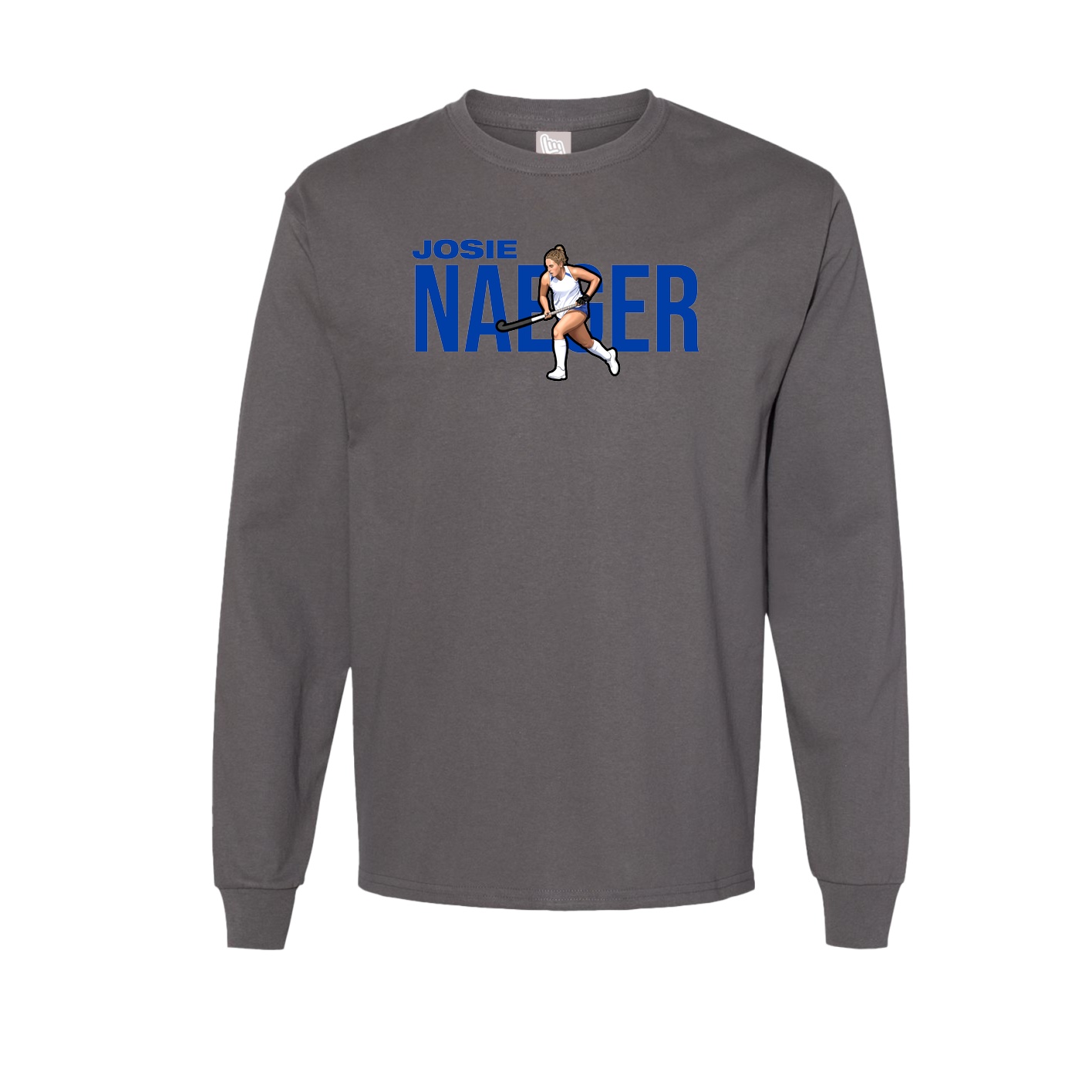 Long Sleeve Tee — Player Name in Grey