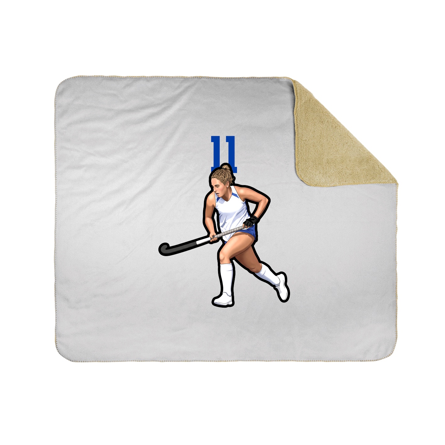 Throw Blanket — Number Top in White