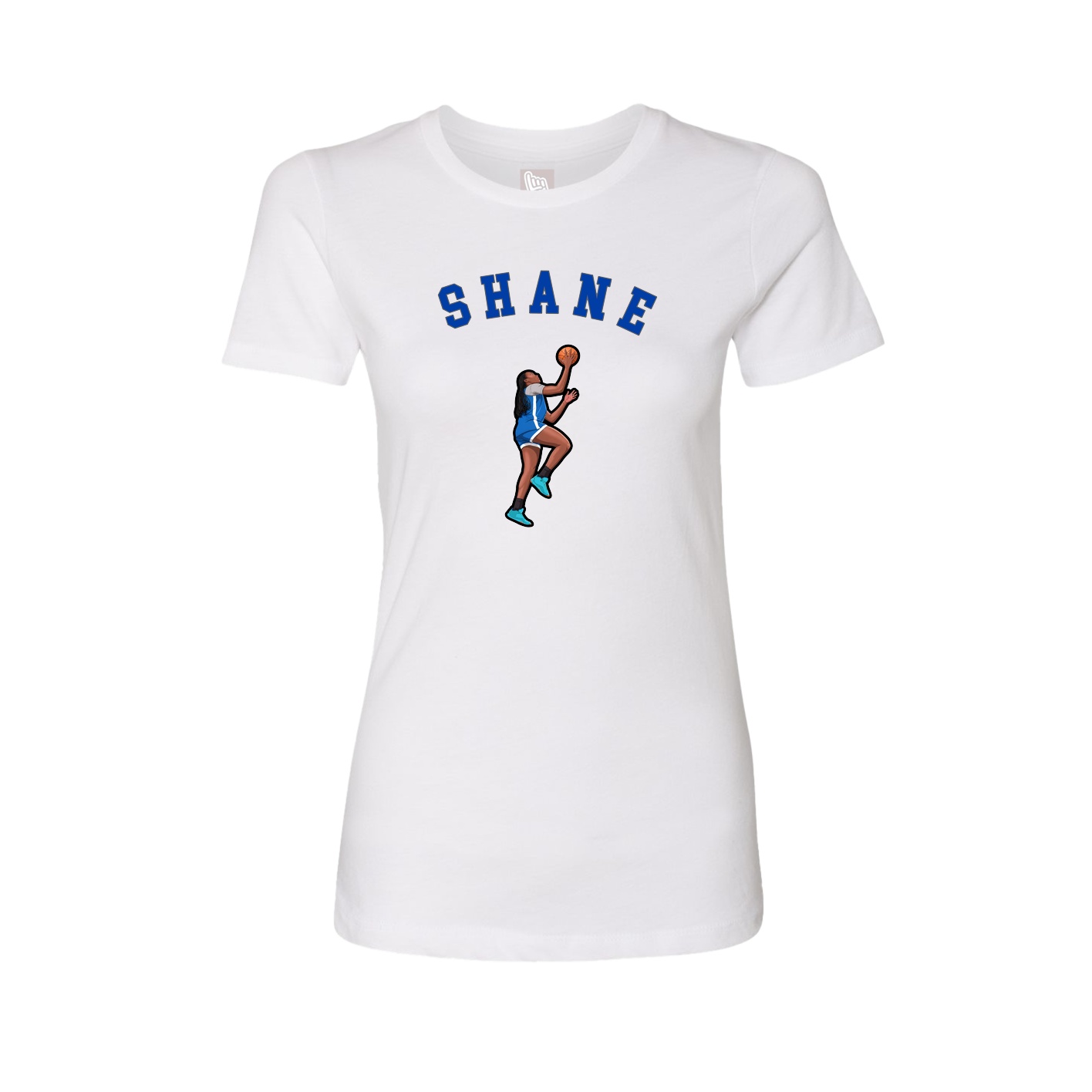 Fitted Women's Tee — Shirsey Arch in White