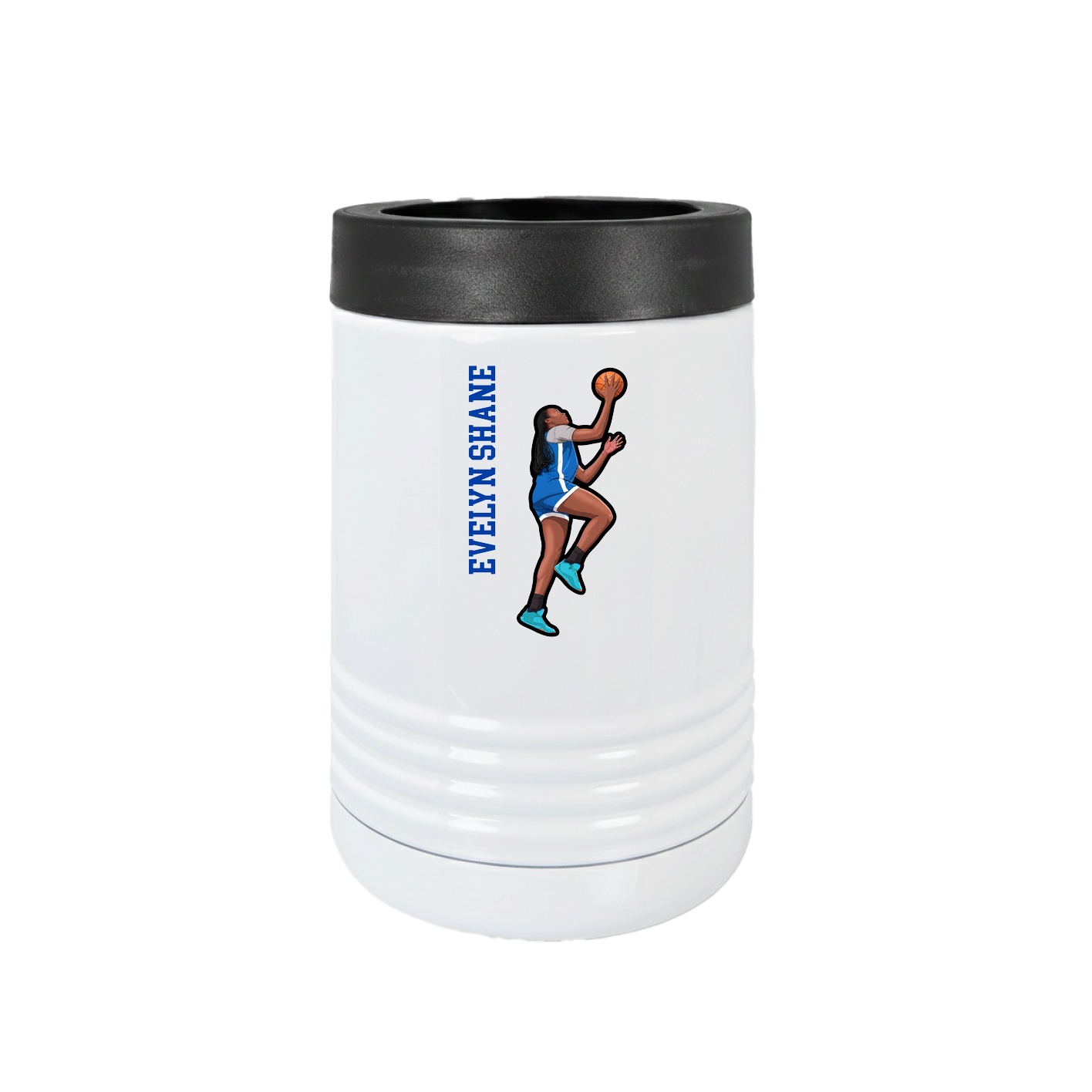 Beverage Holder — Name Vertical in White