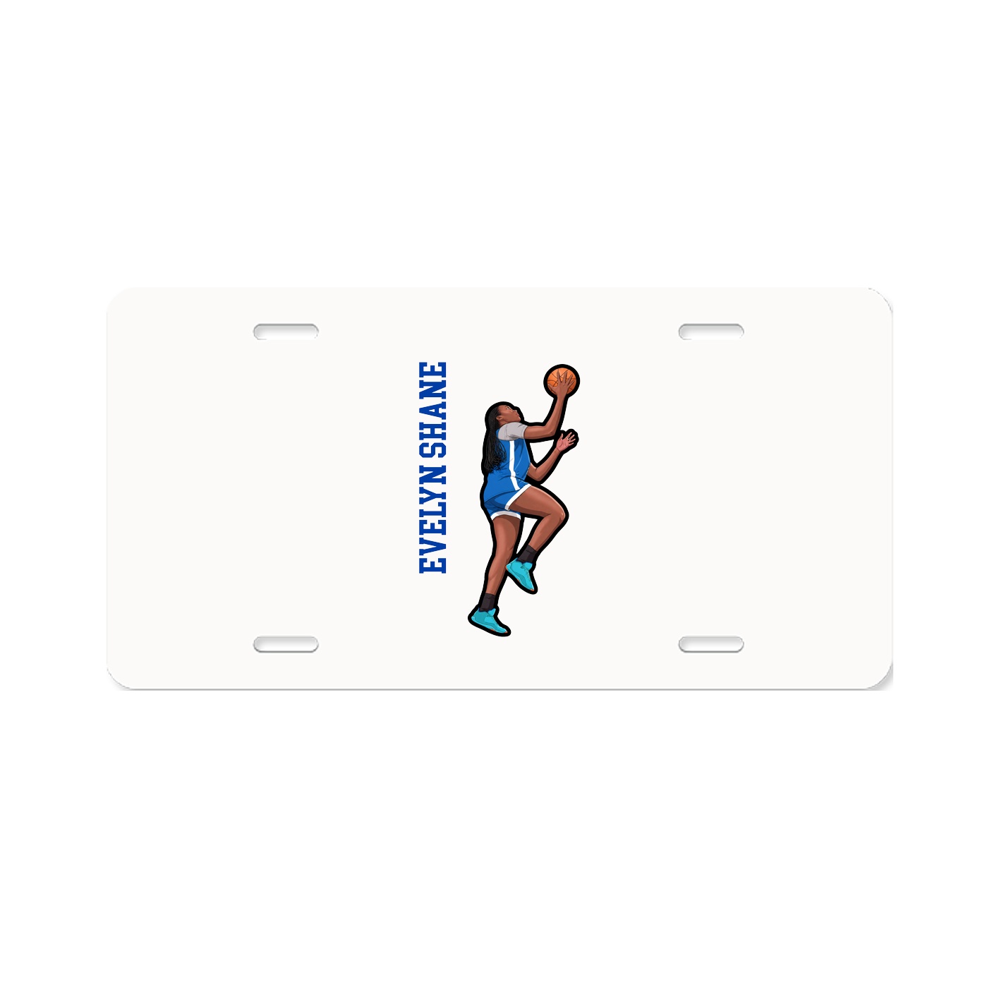 License Plate — Name Vertical in Classic