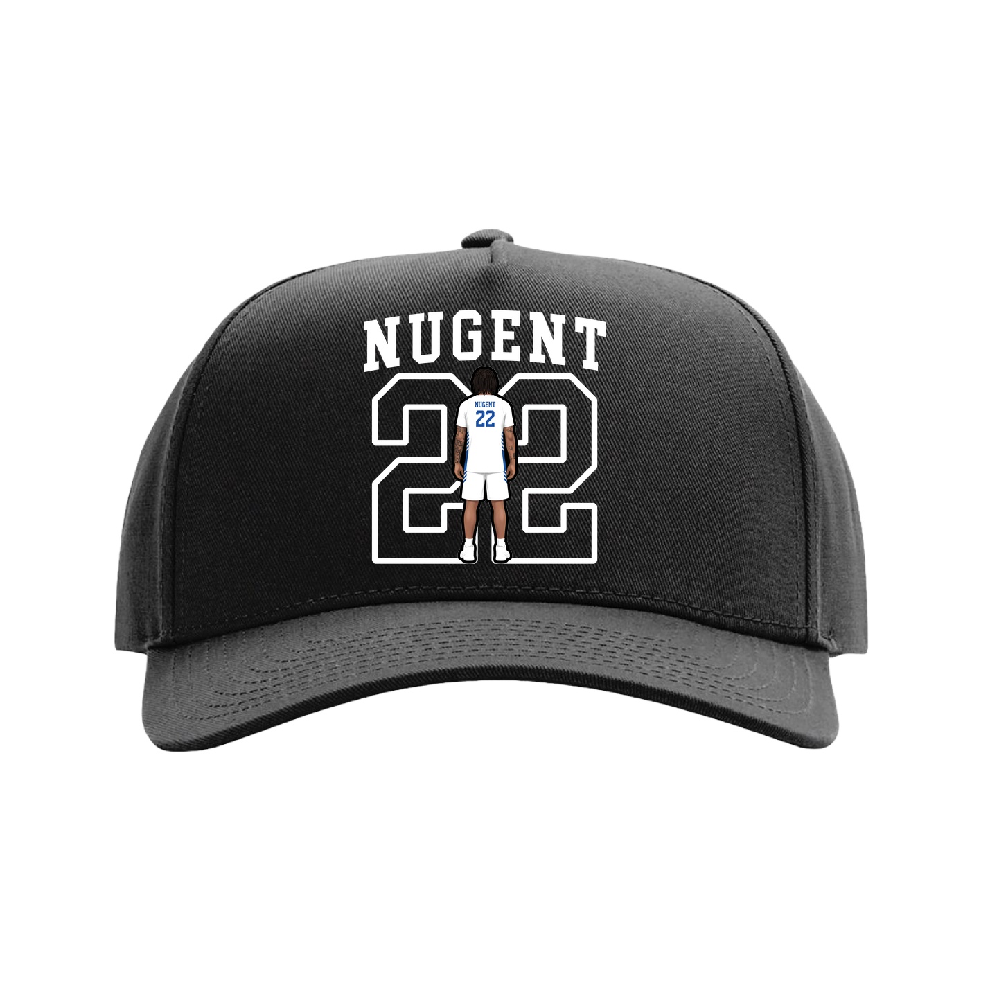 Full Fabric Five-Panel Champ Cap — Shirsey in Black