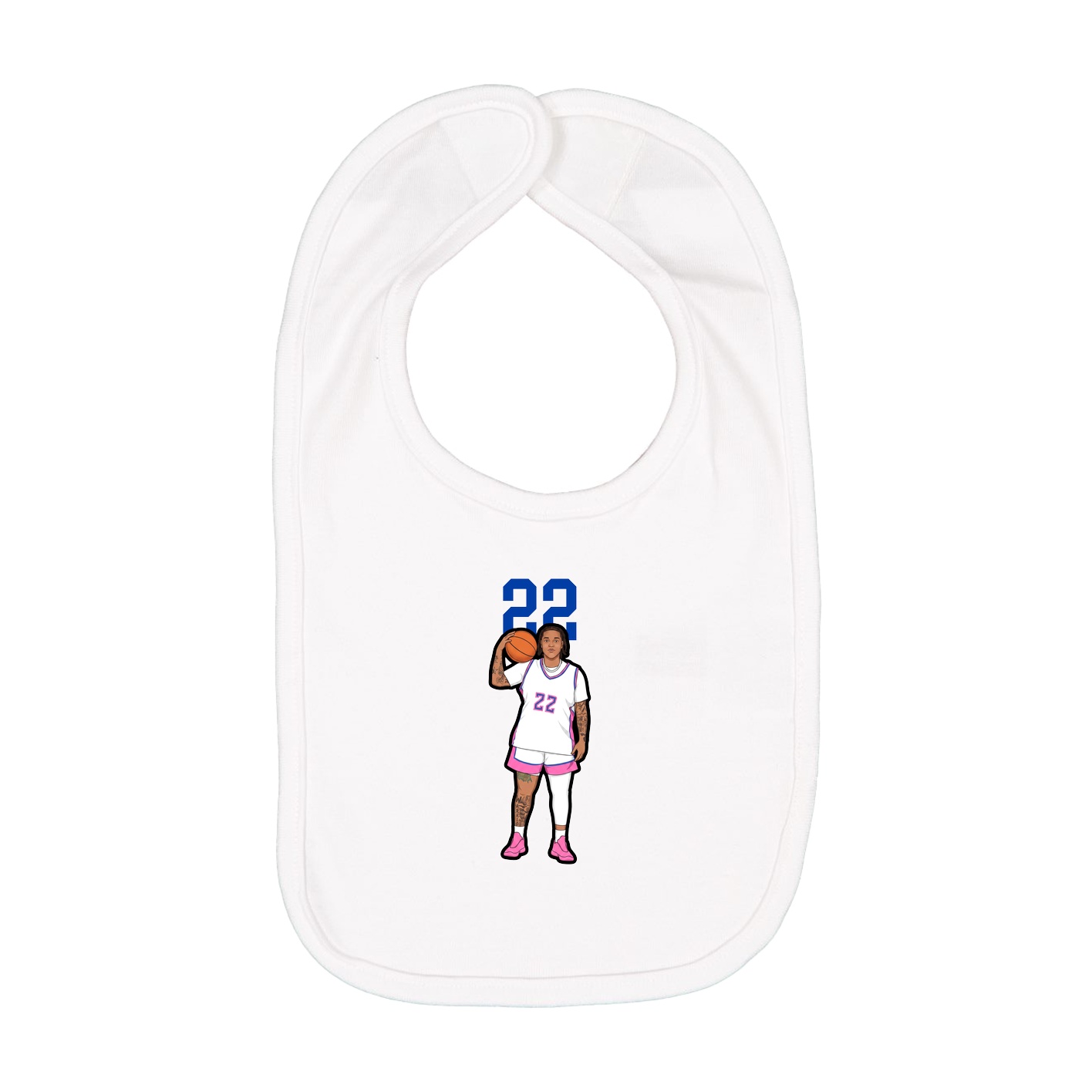 Infant Bib — Number Top in White