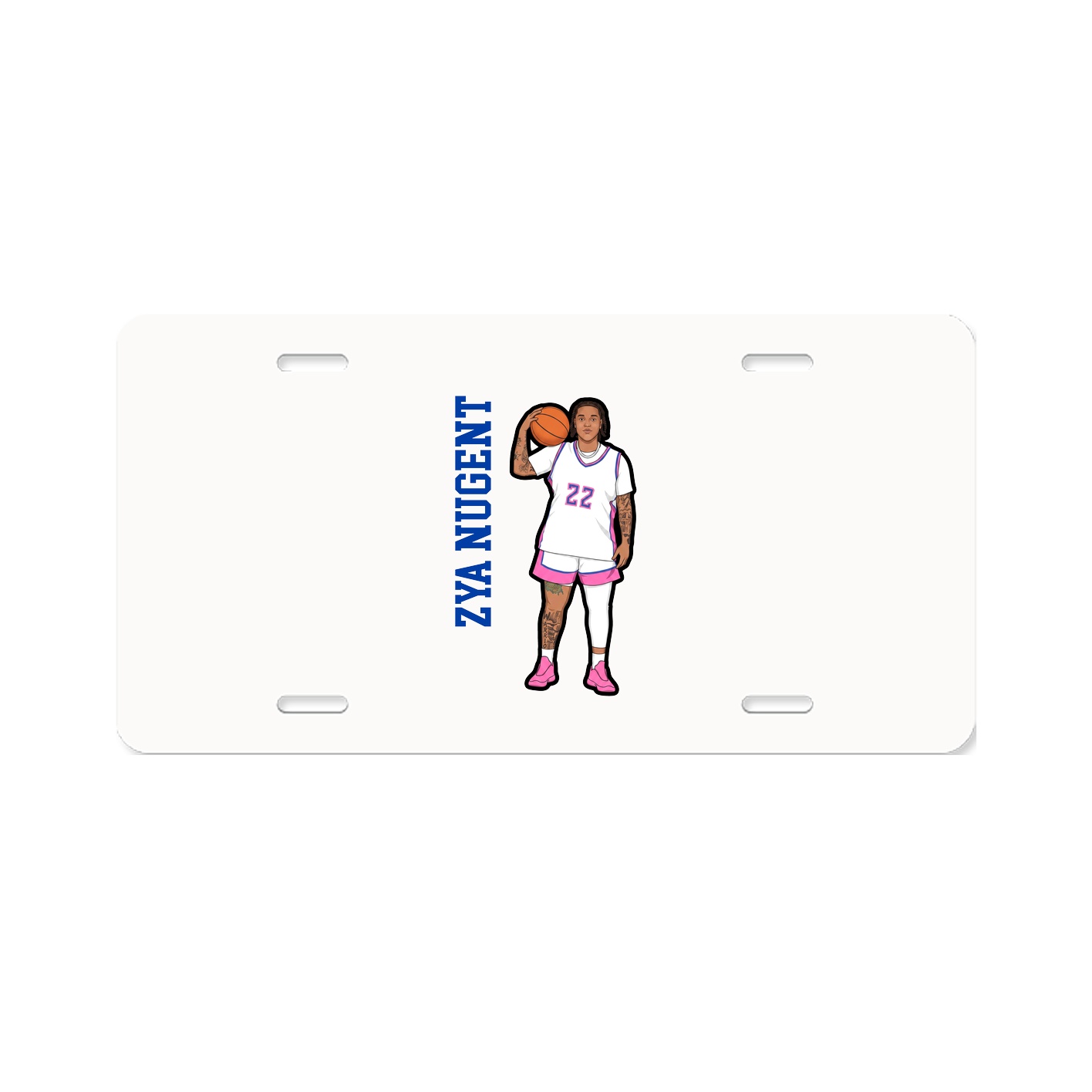 License Plate — Name Vertical in Classic