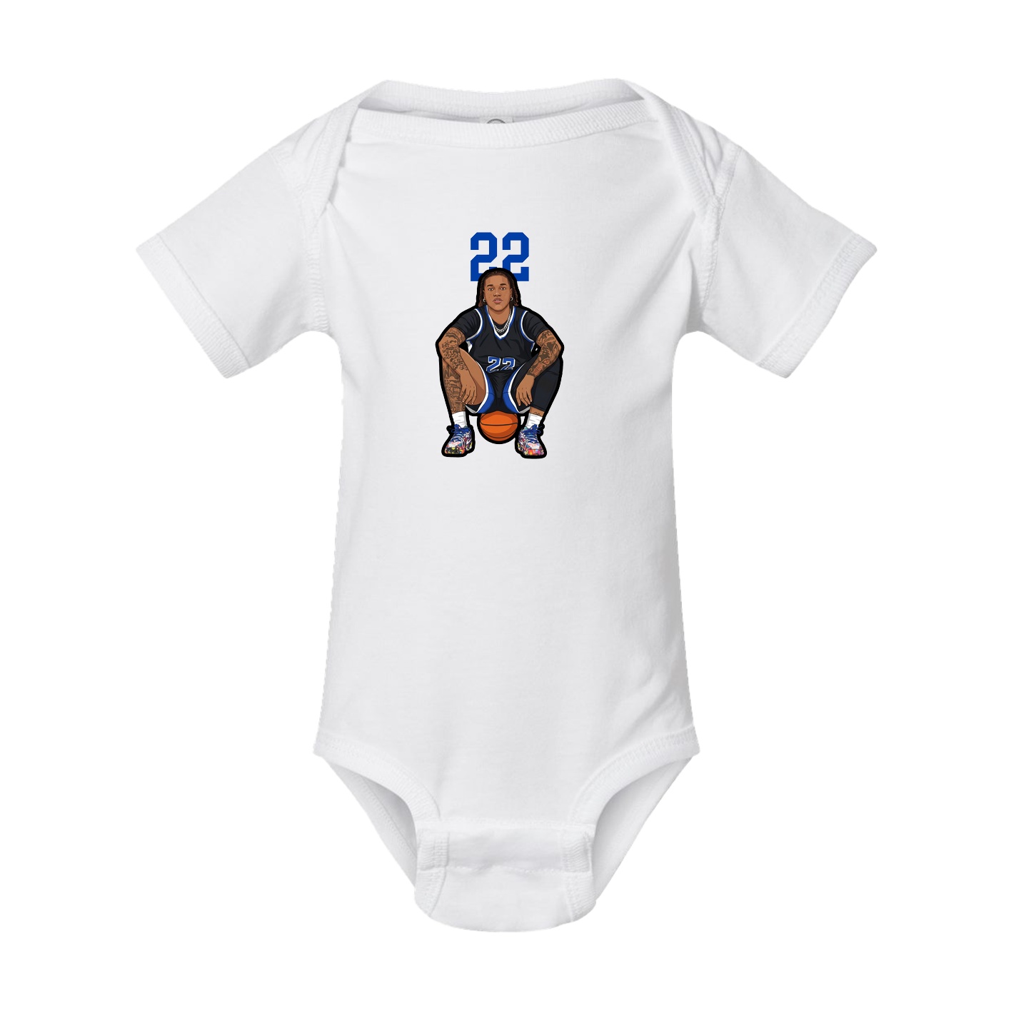Baby Onesie — Number Top in White