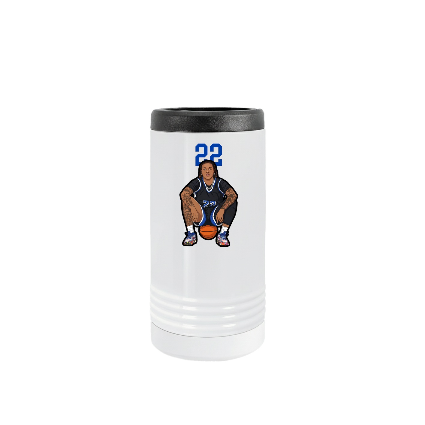 Slim Beverage Holder — Number Top in White