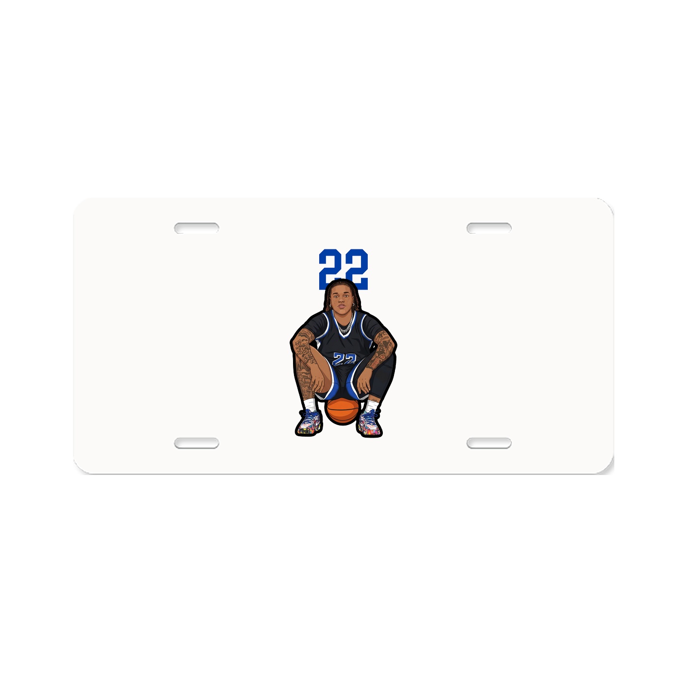 License Plate — Number Top in Classic