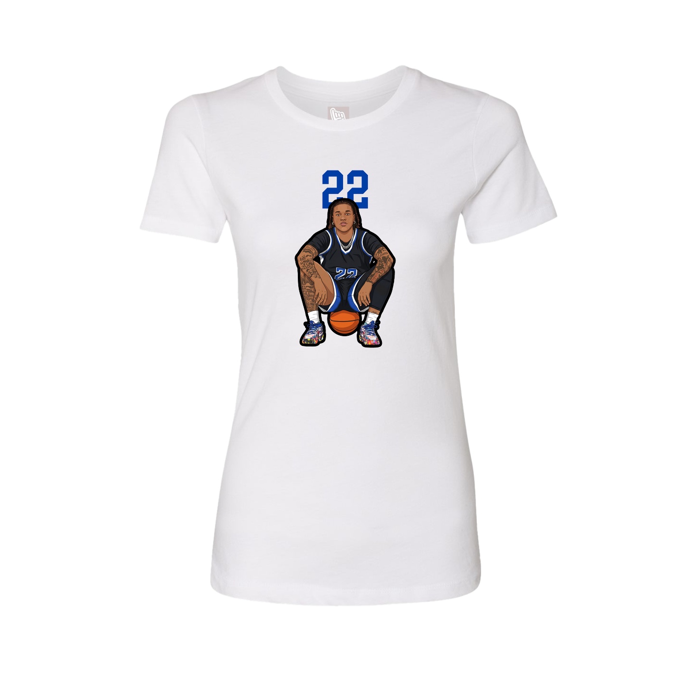 Womens Tee — Number Top in White