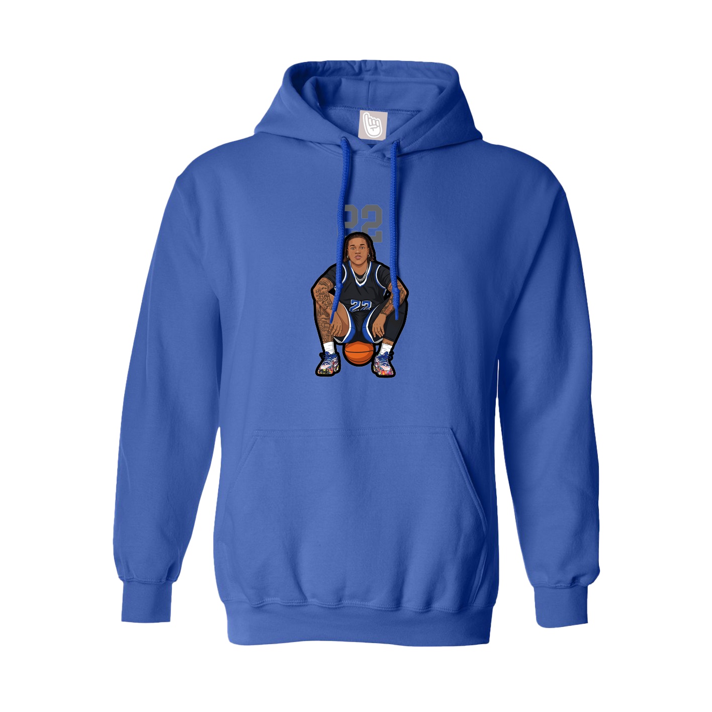 Youth Hoodie — Number Top in Royal