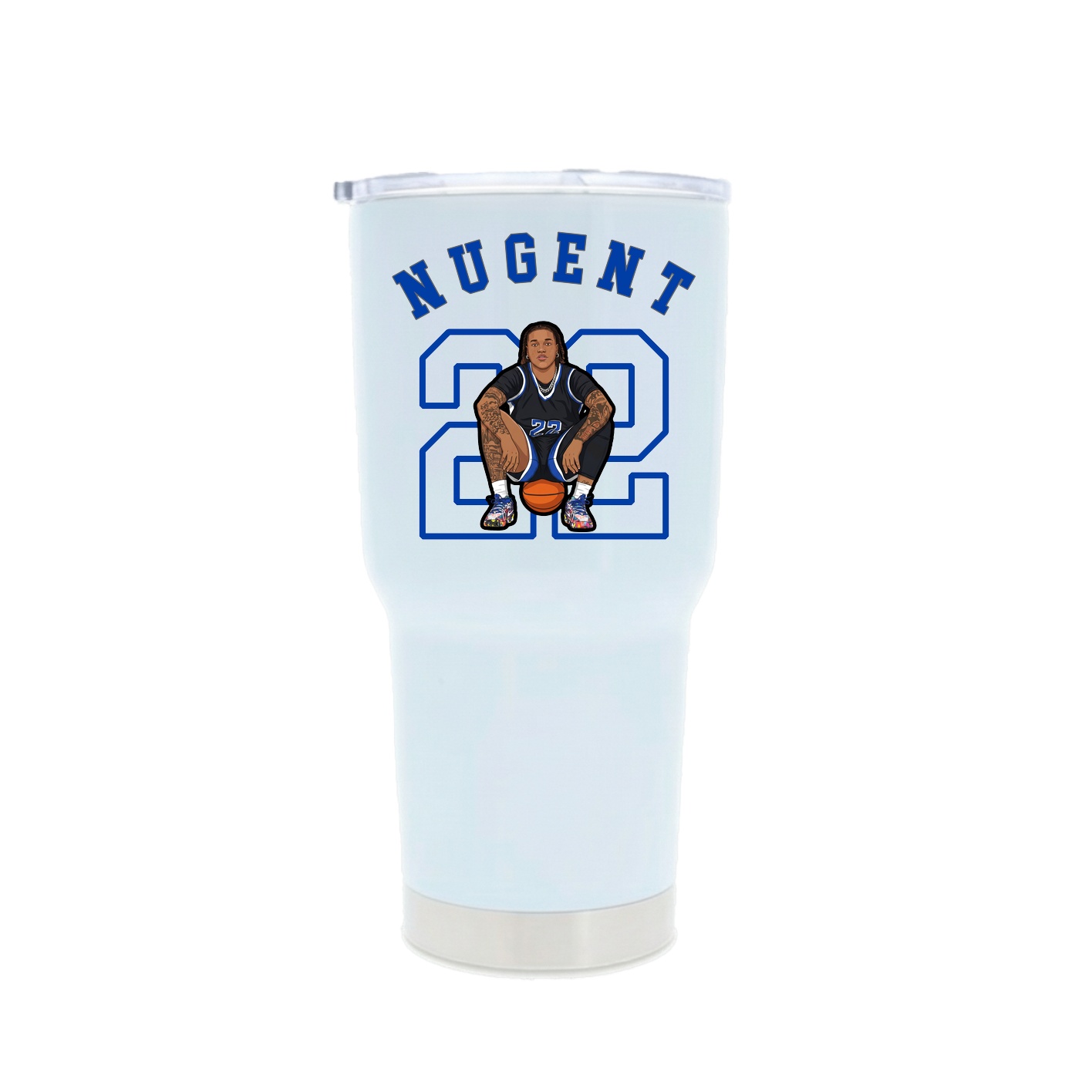 30oz Stainless Steel Tumbler — Shirsey Arch in White