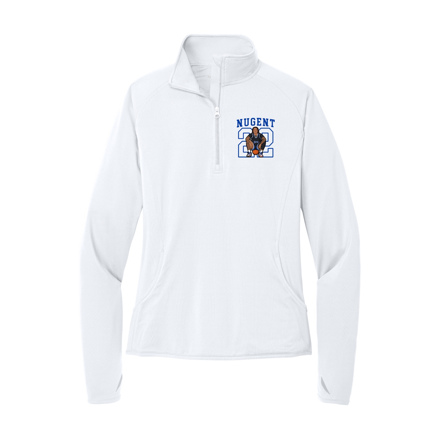 Women's Q-Zip Pullover — Shirsey in White