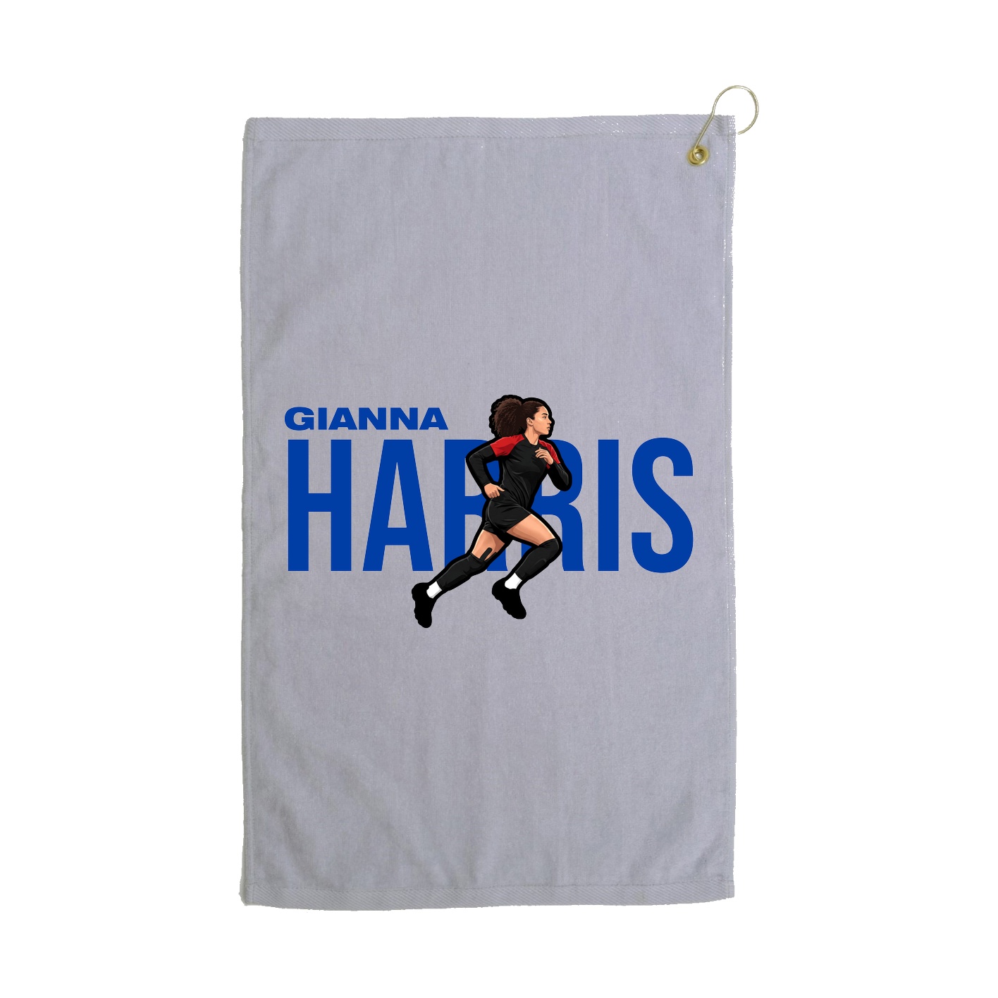 Golf Towel — Player Name in Grey