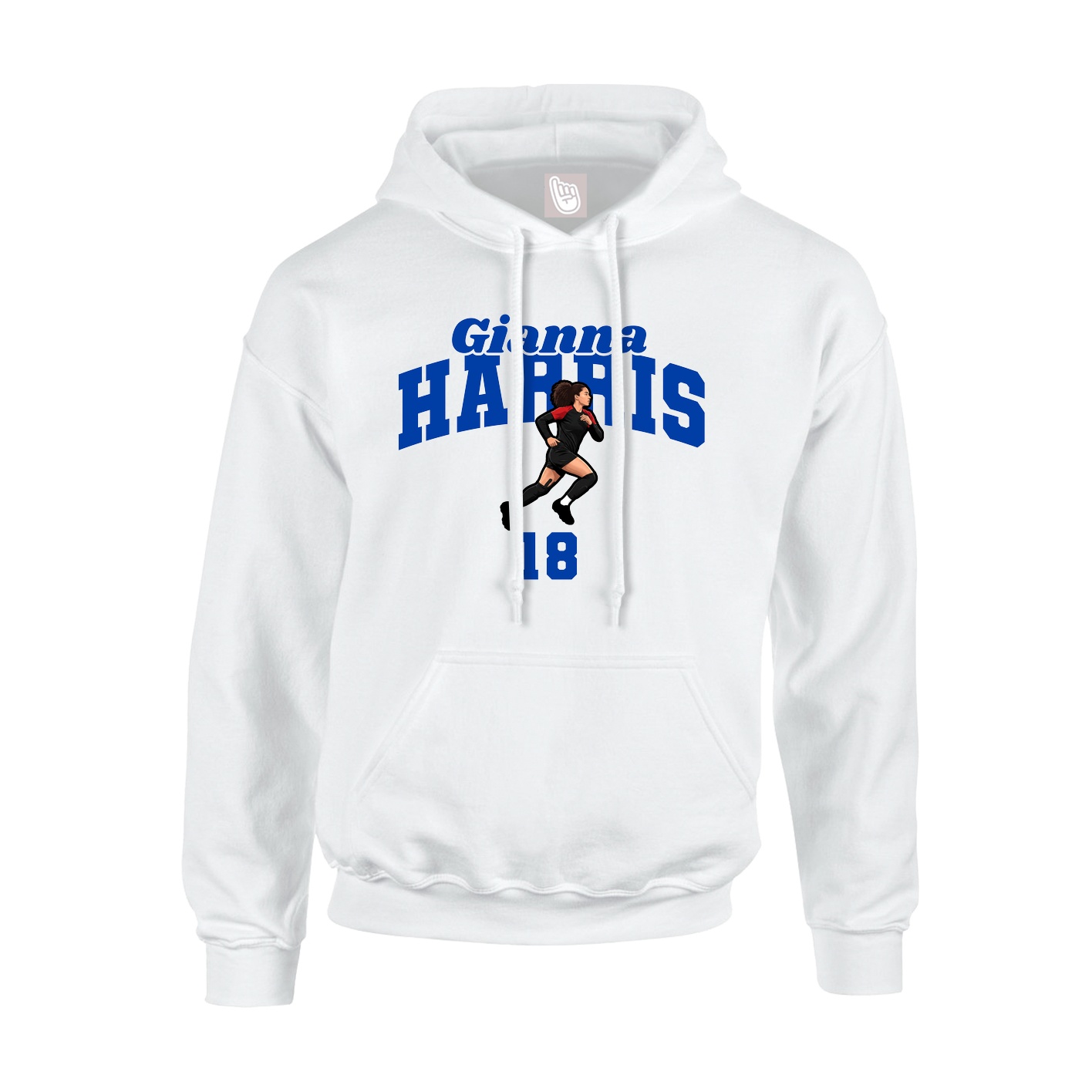 Youth Hoodie — Signature Arch in White