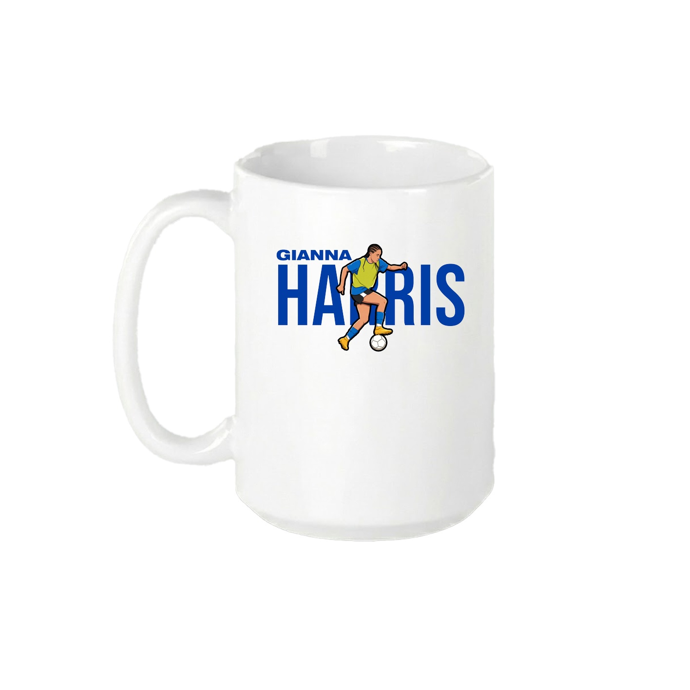 15oz Coffee Mug — Player Name in White