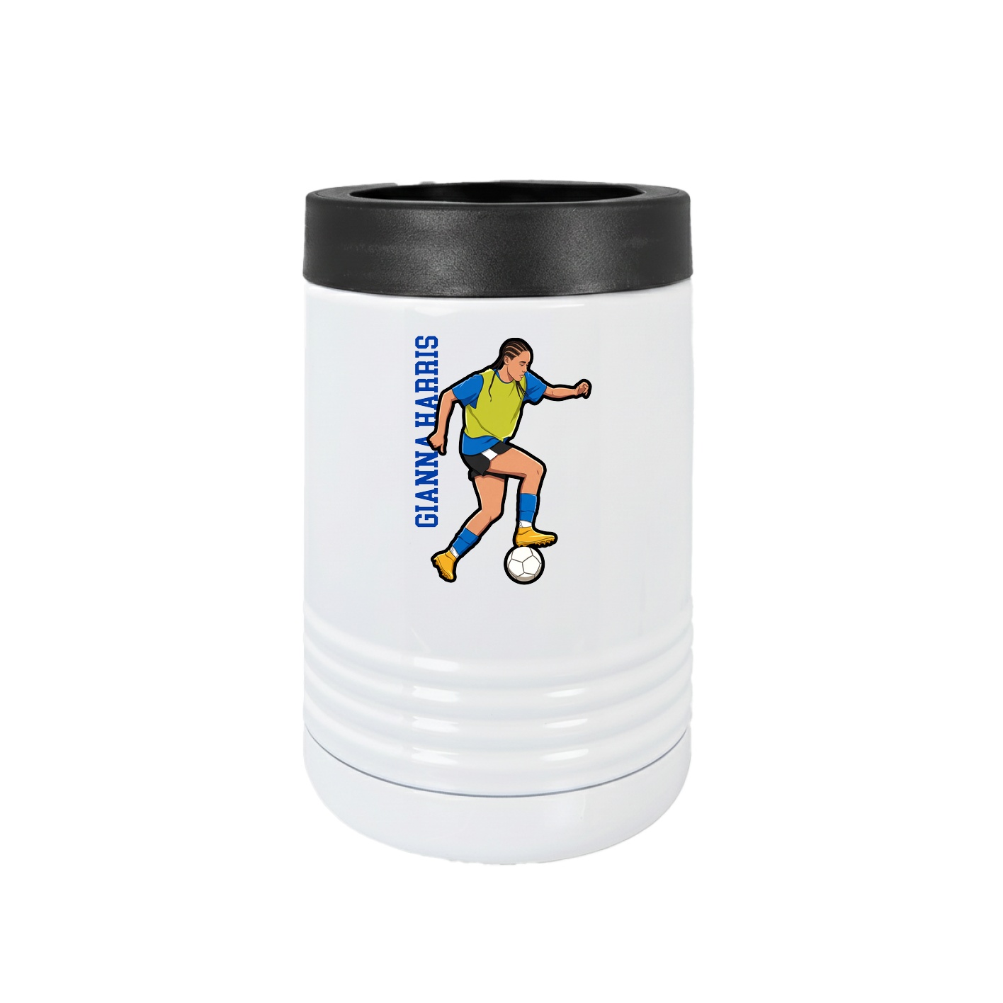 Beverage Holder — Name Vertical in White