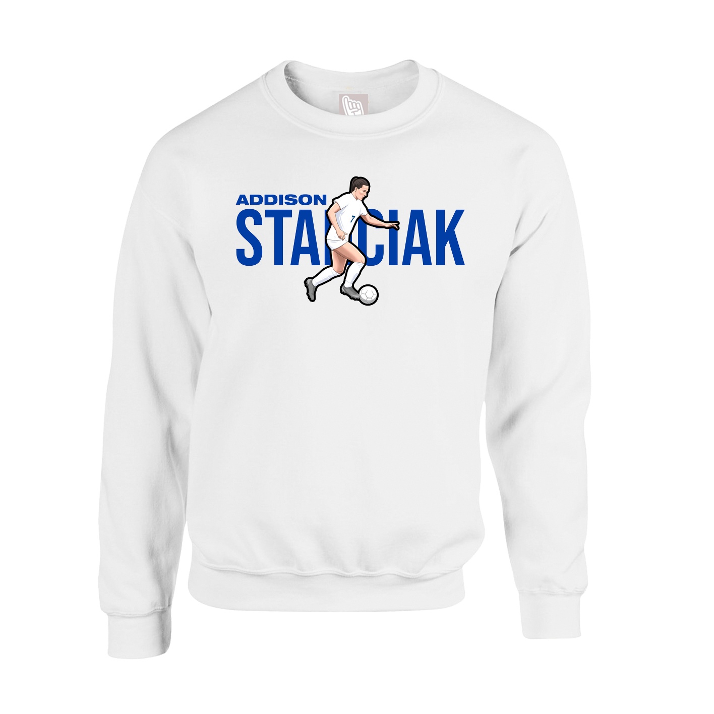 Fleece Crew — Player Name in White