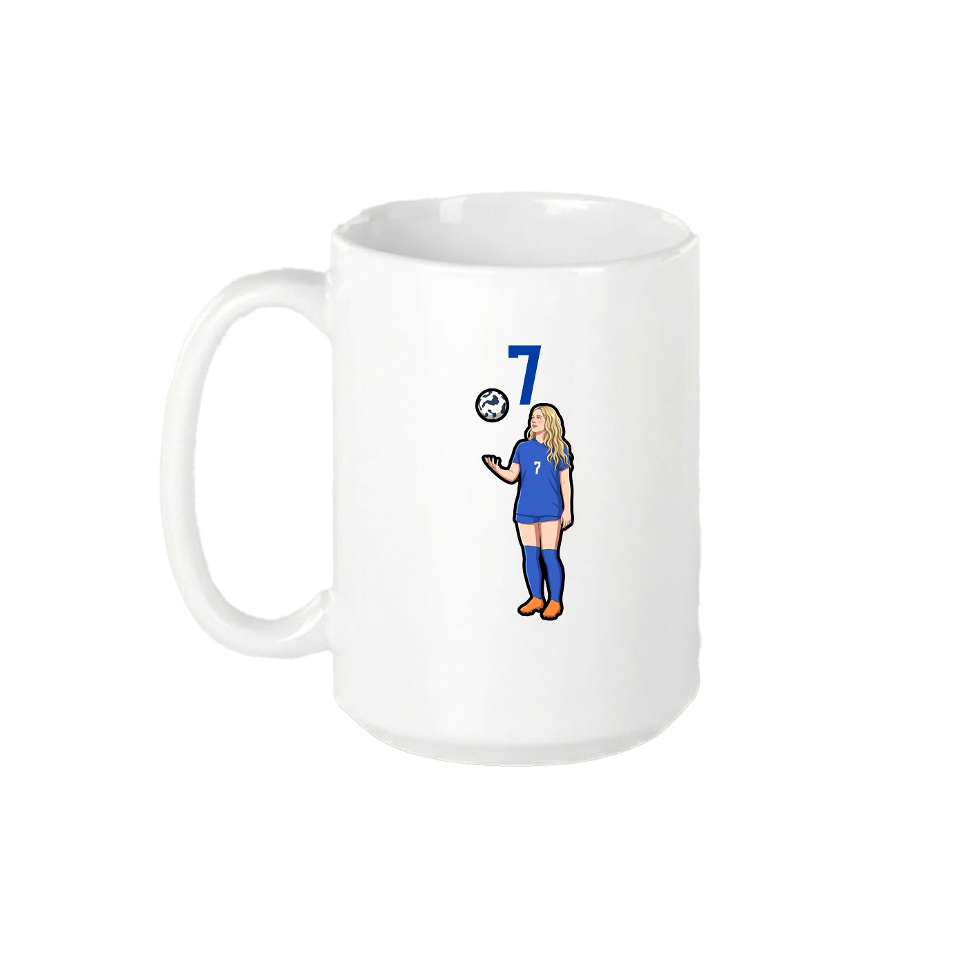 15oz Coffee Mug — Number Top in White