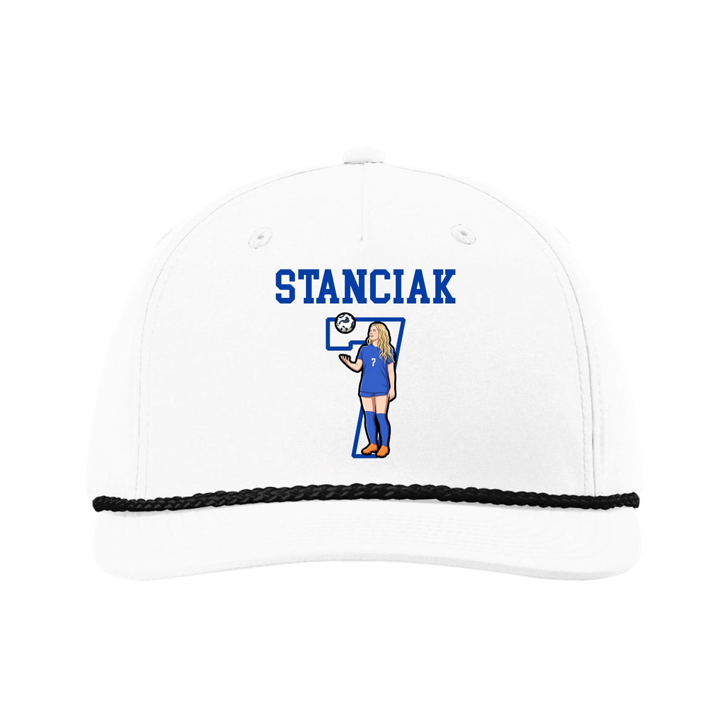 Five-Panel Classic Rope Cap — Shirsey in White