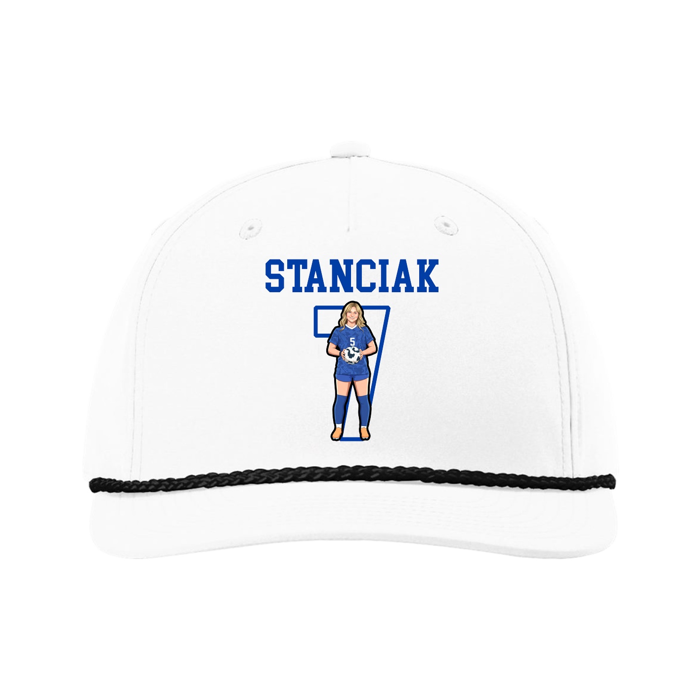 Five-Panel Classic Rope Cap — Shirsey in White