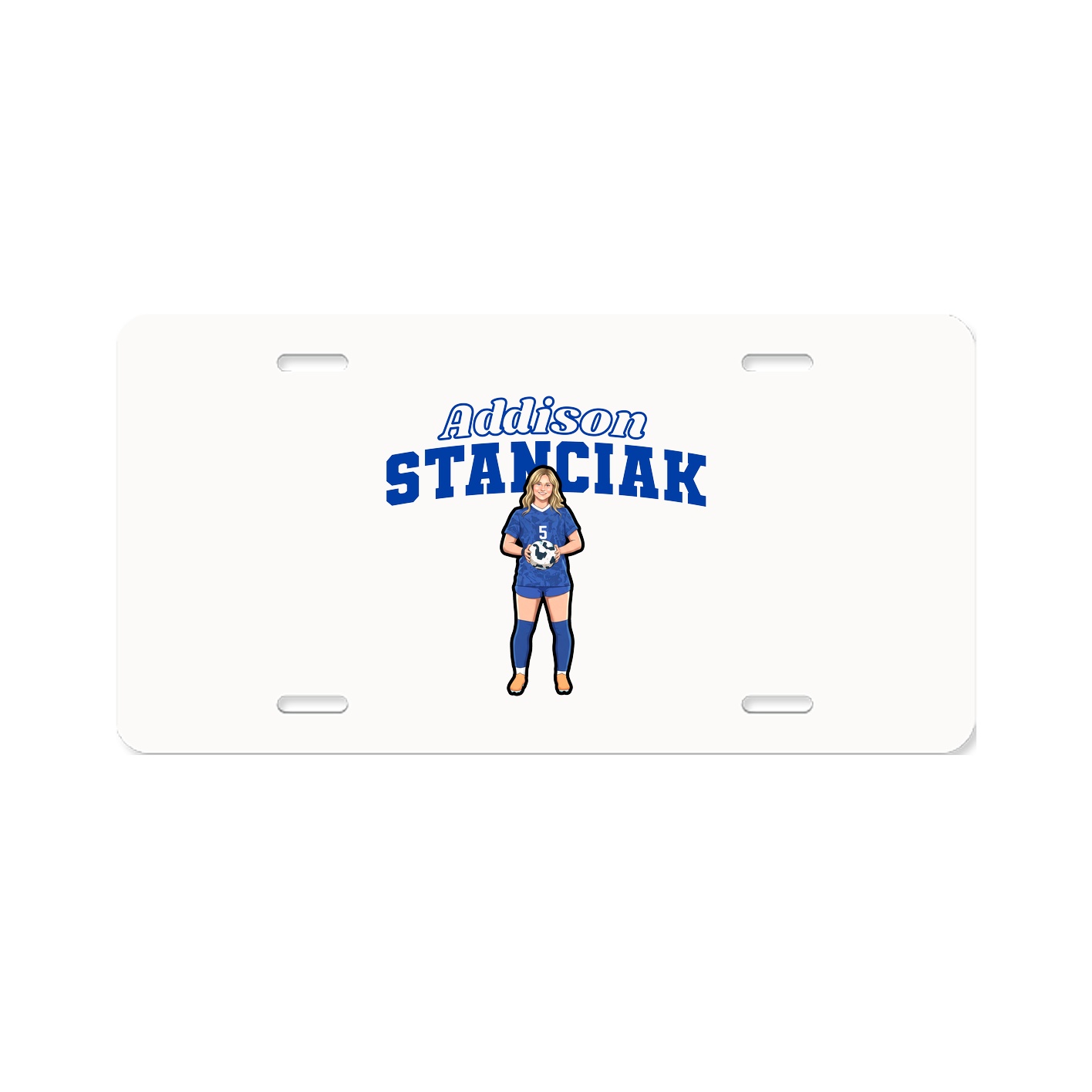 License Plate — Name Arch in Classic