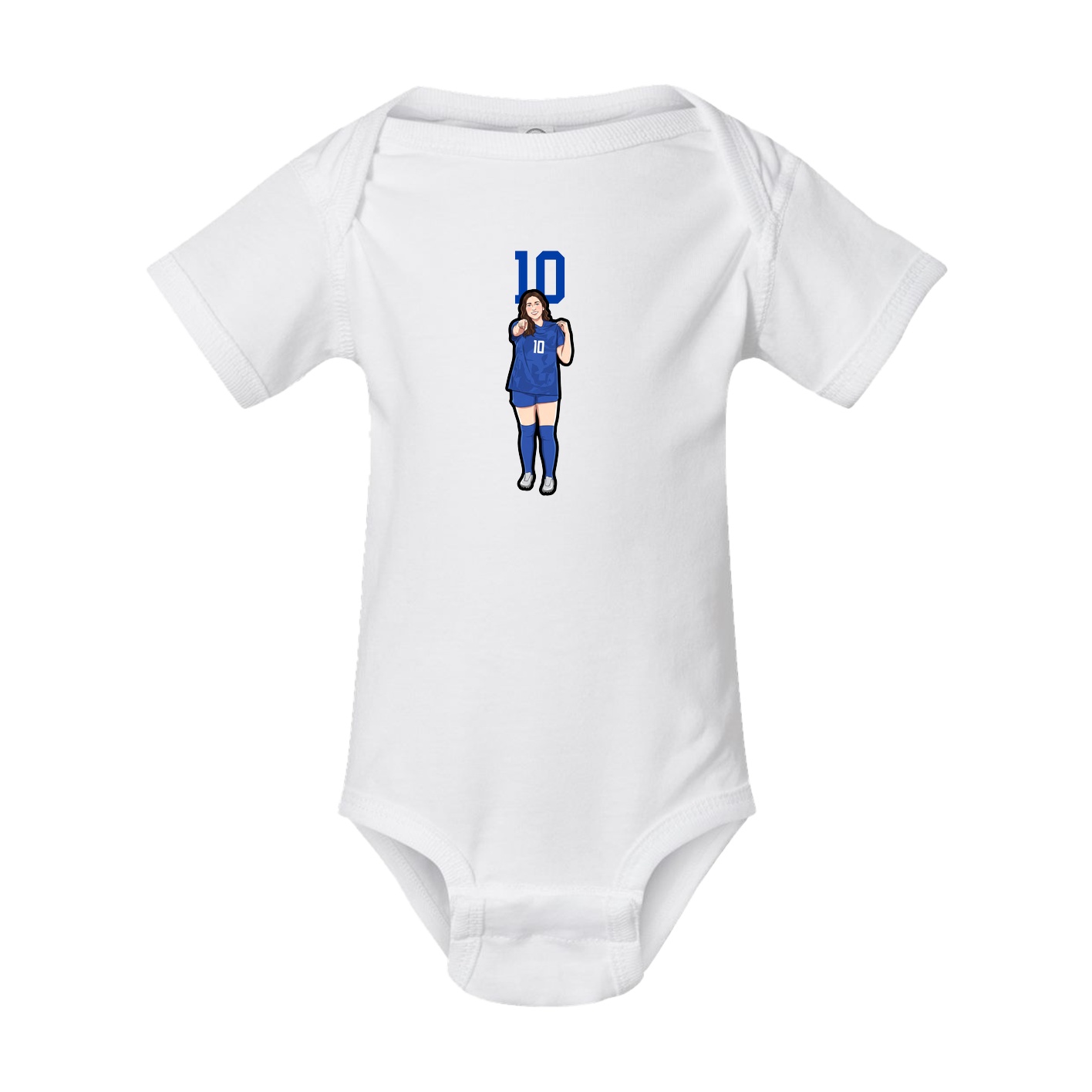 Baby Onesie — Number Top in White