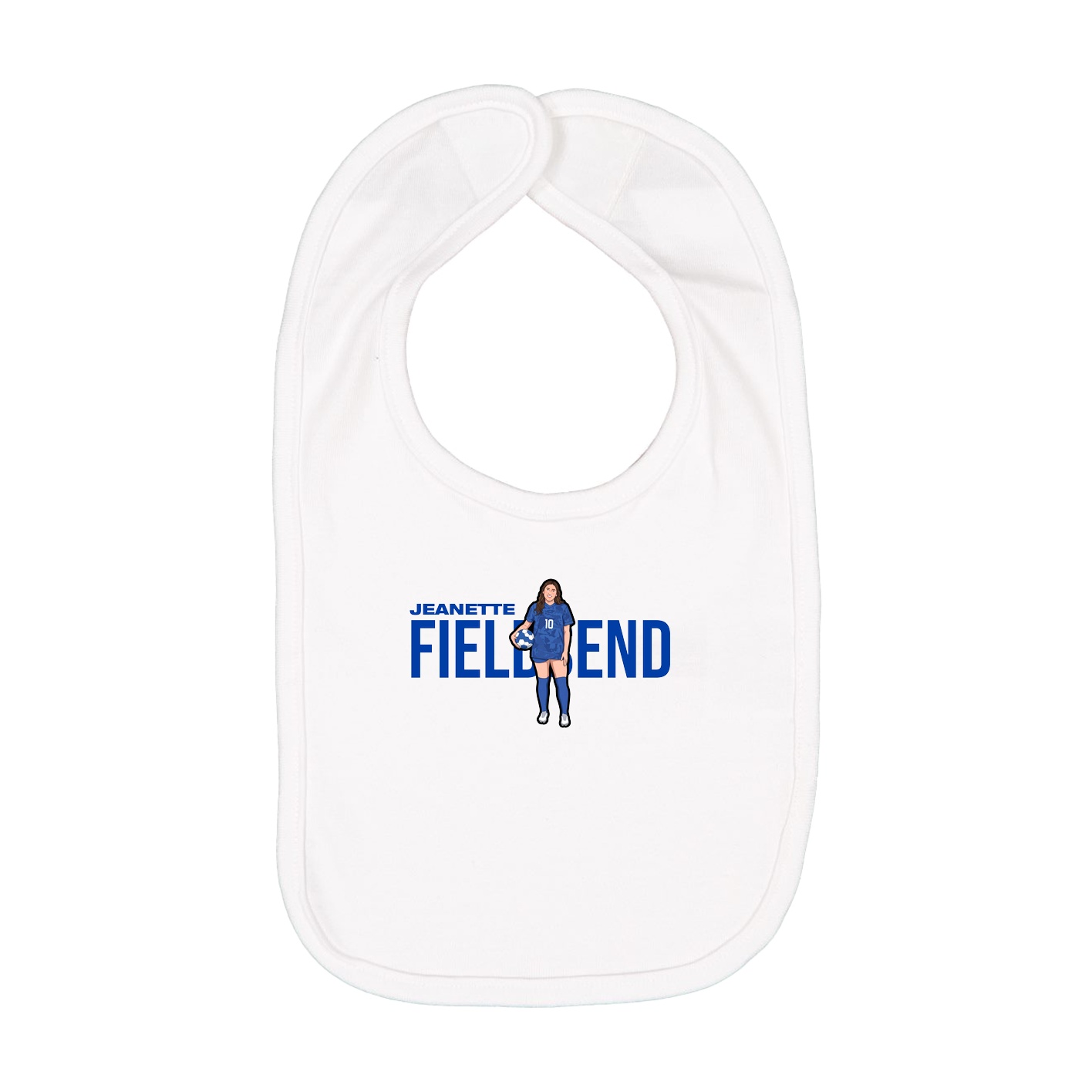 Infant Bib — Player Name in White