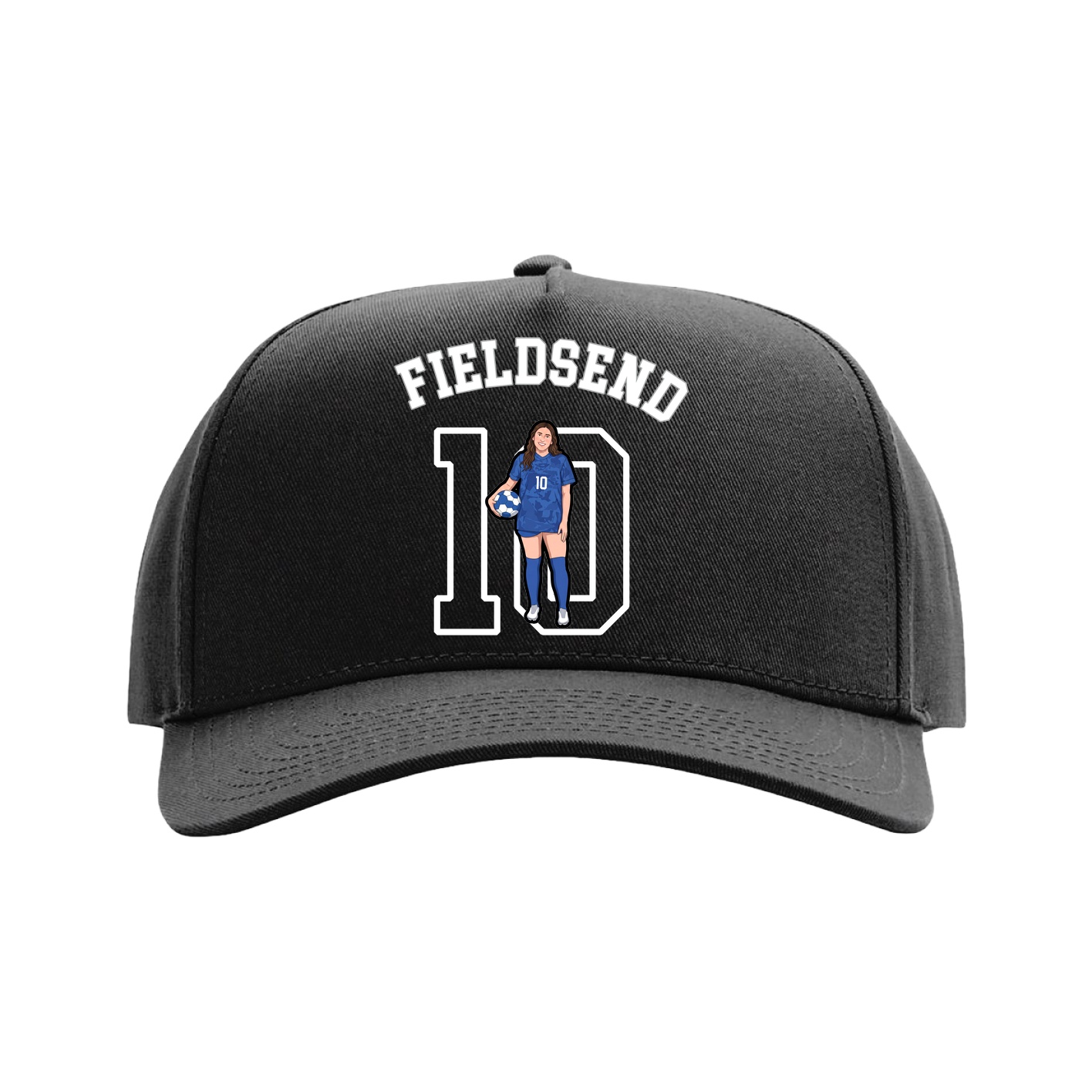 Full Fabric Five-Panel Champ Cap — Shirsey Arch in Black