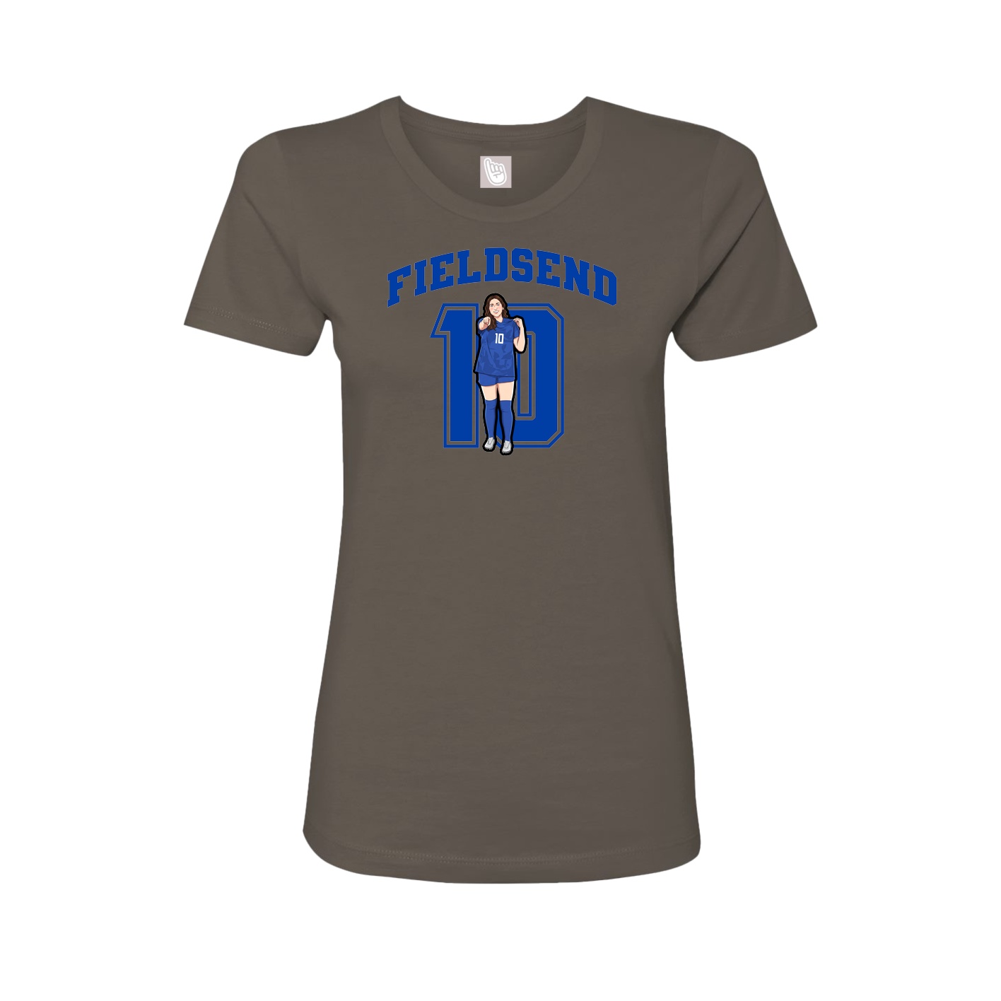 Fitted Women's Tee — Number in Grey