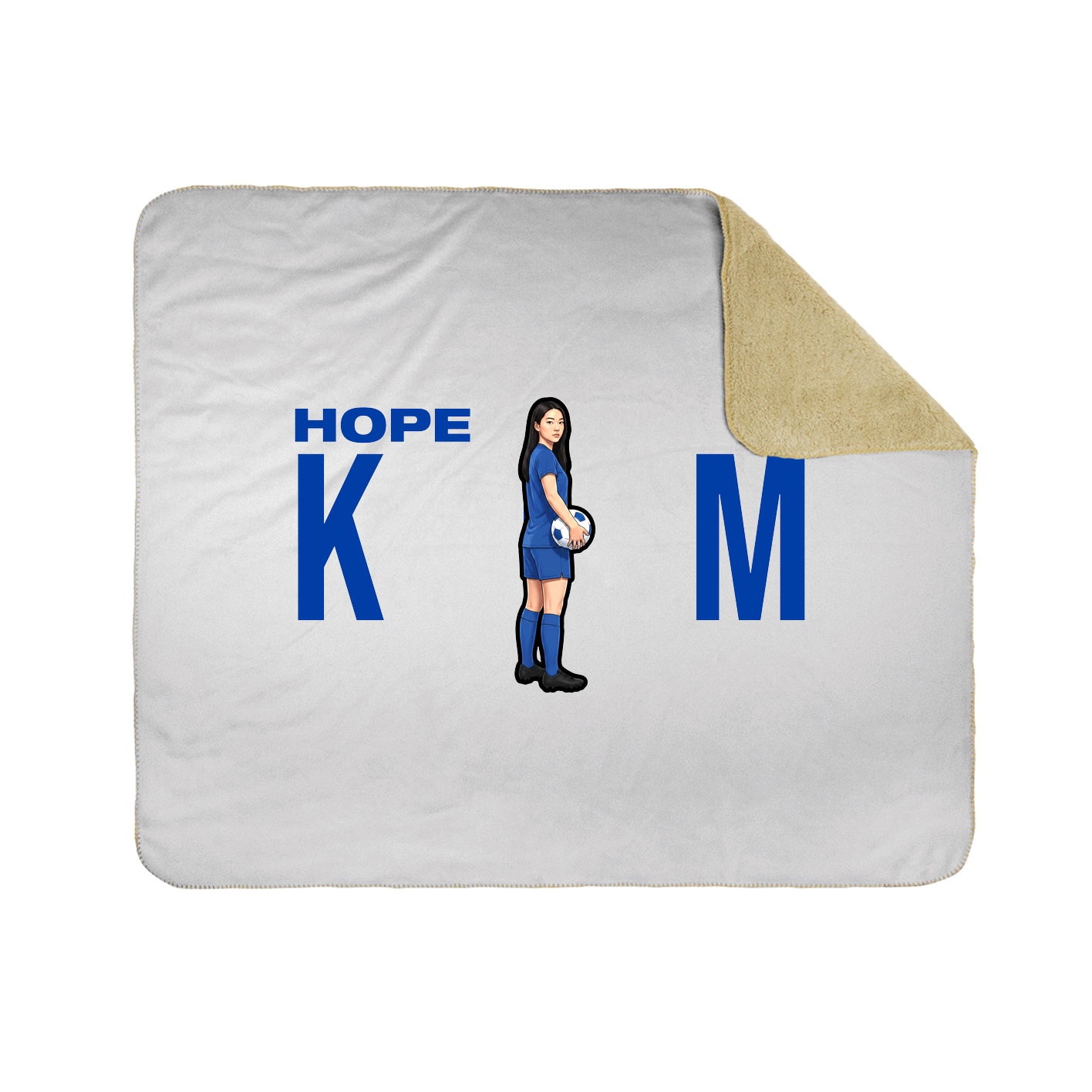 Throw Blanket — Player Name in White