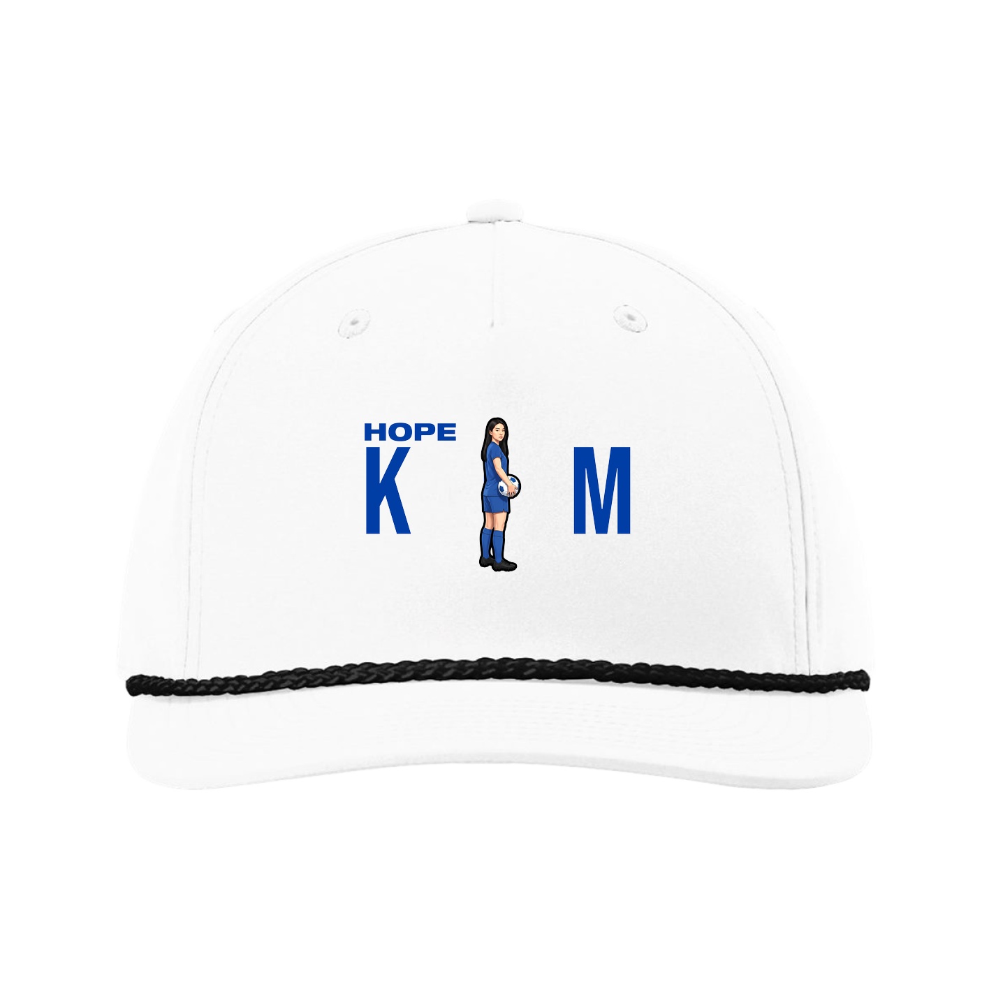 Five-Panel Classic Rope Cap — Player Name in White