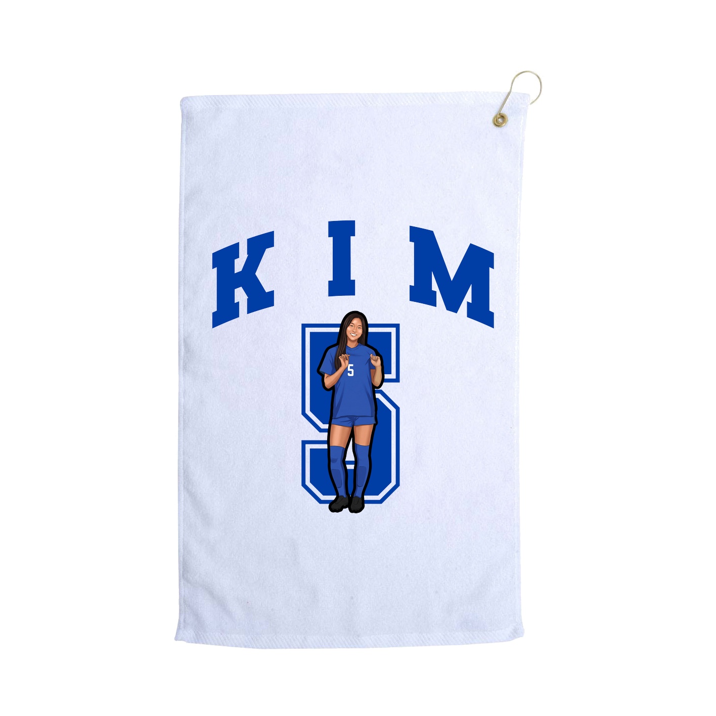 Golf Towel — Number in White