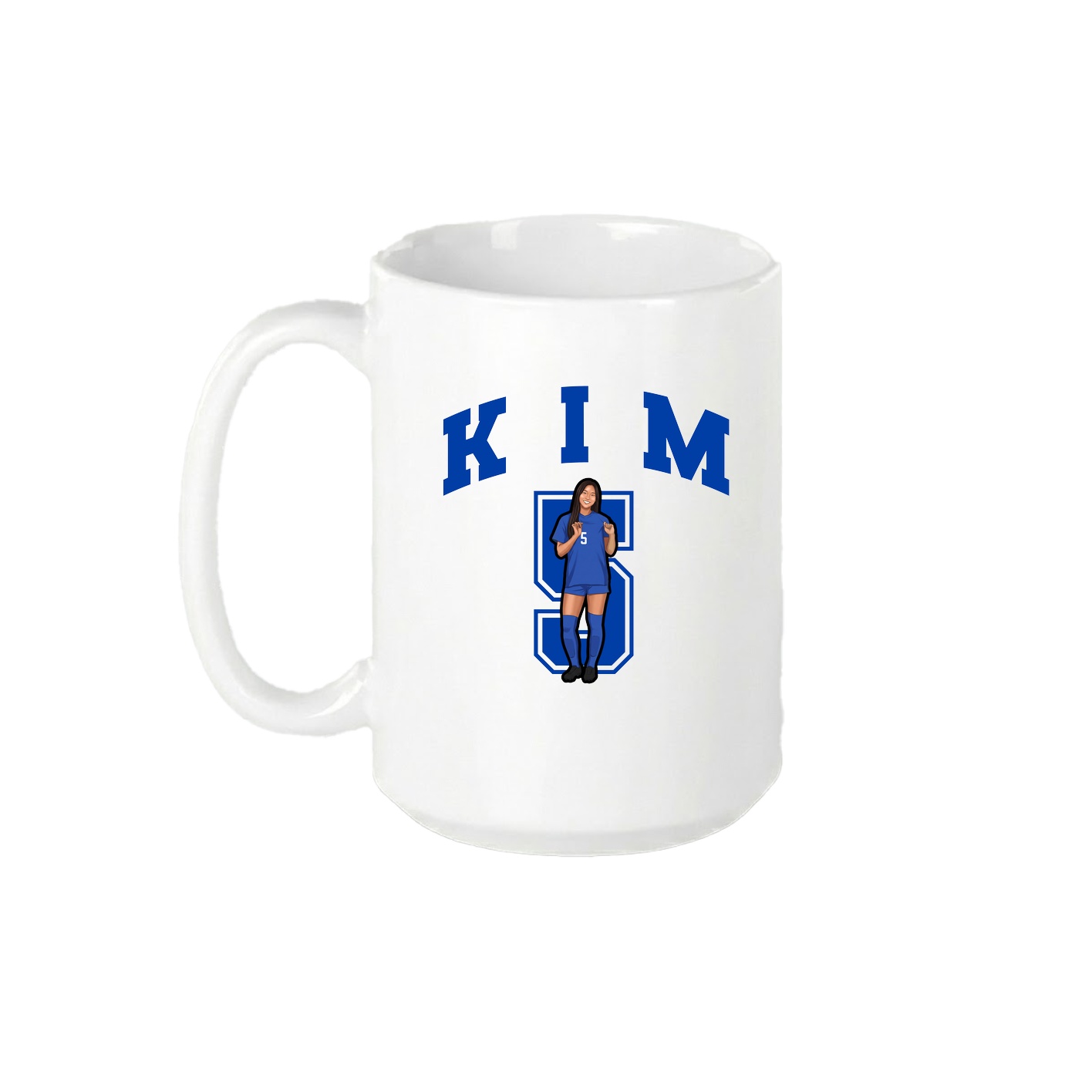 15oz Coffee Mug — Number in White