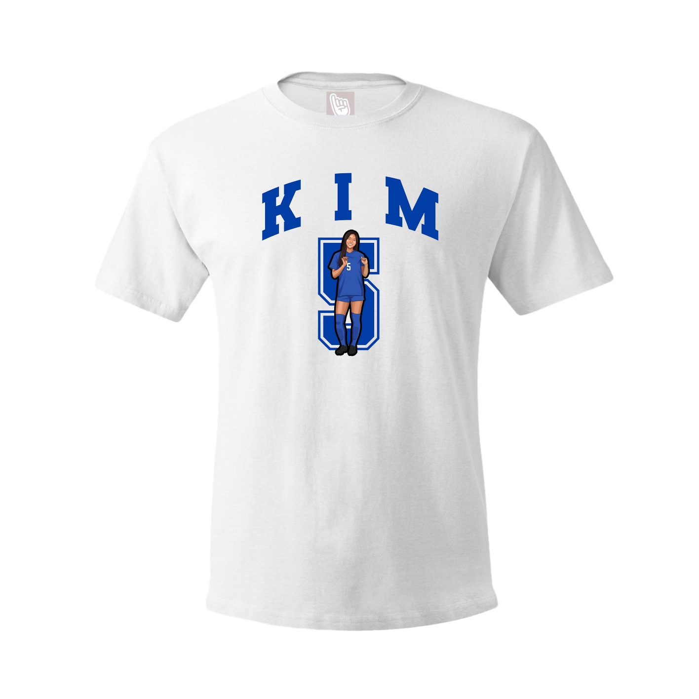 Youth Tee — Number in White