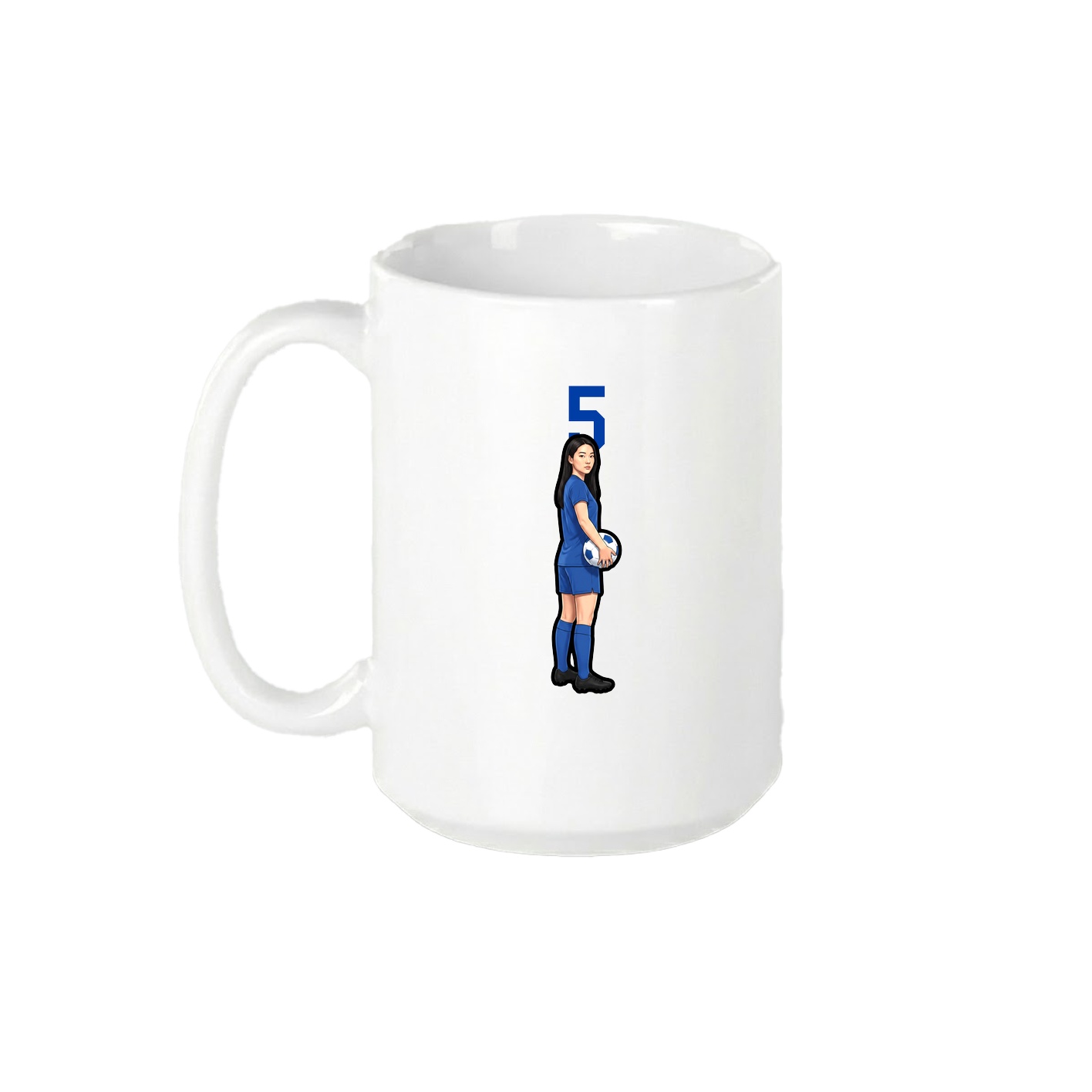 15oz Coffee Mug — Number Top in White