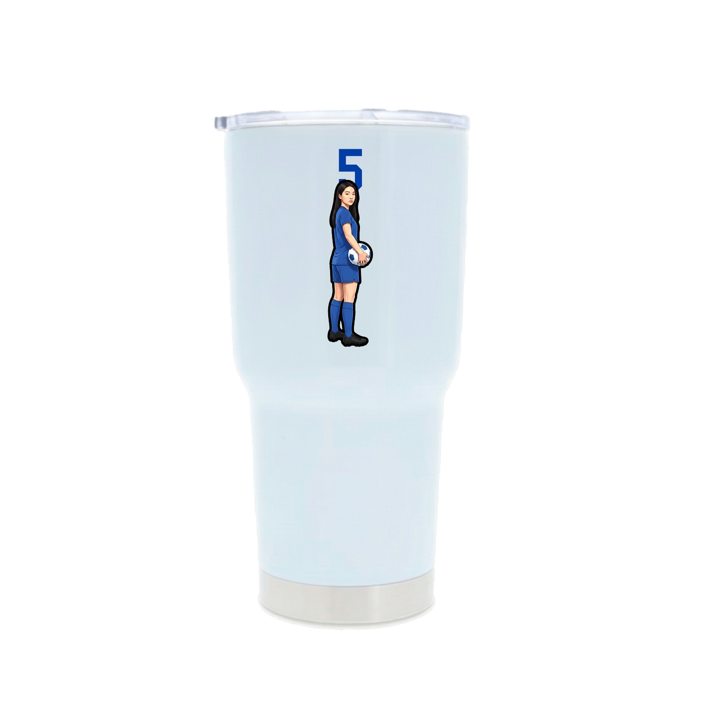 30oz Stainless Steel Tumbler — Number Top in White