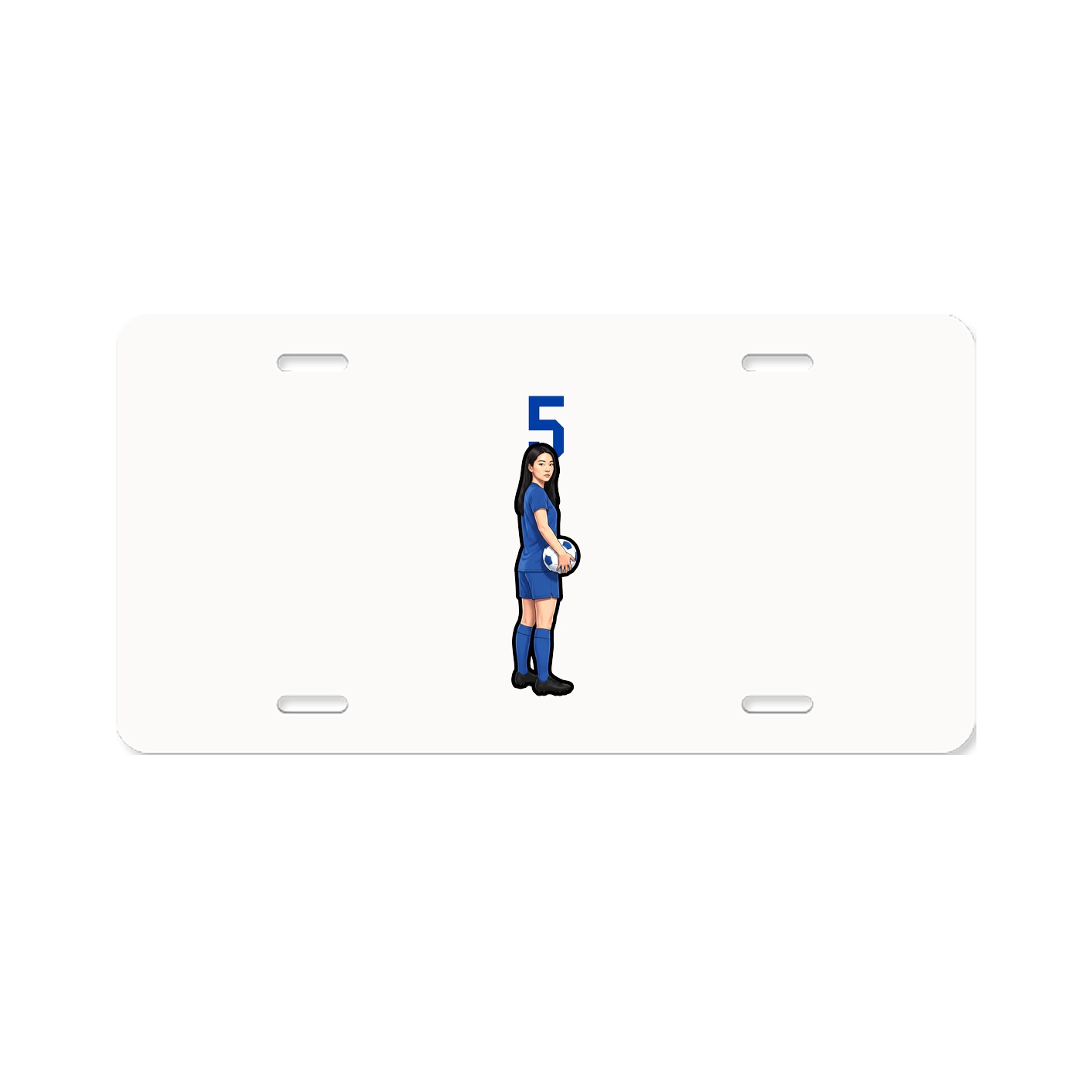 License Plate — Number Top in Classic