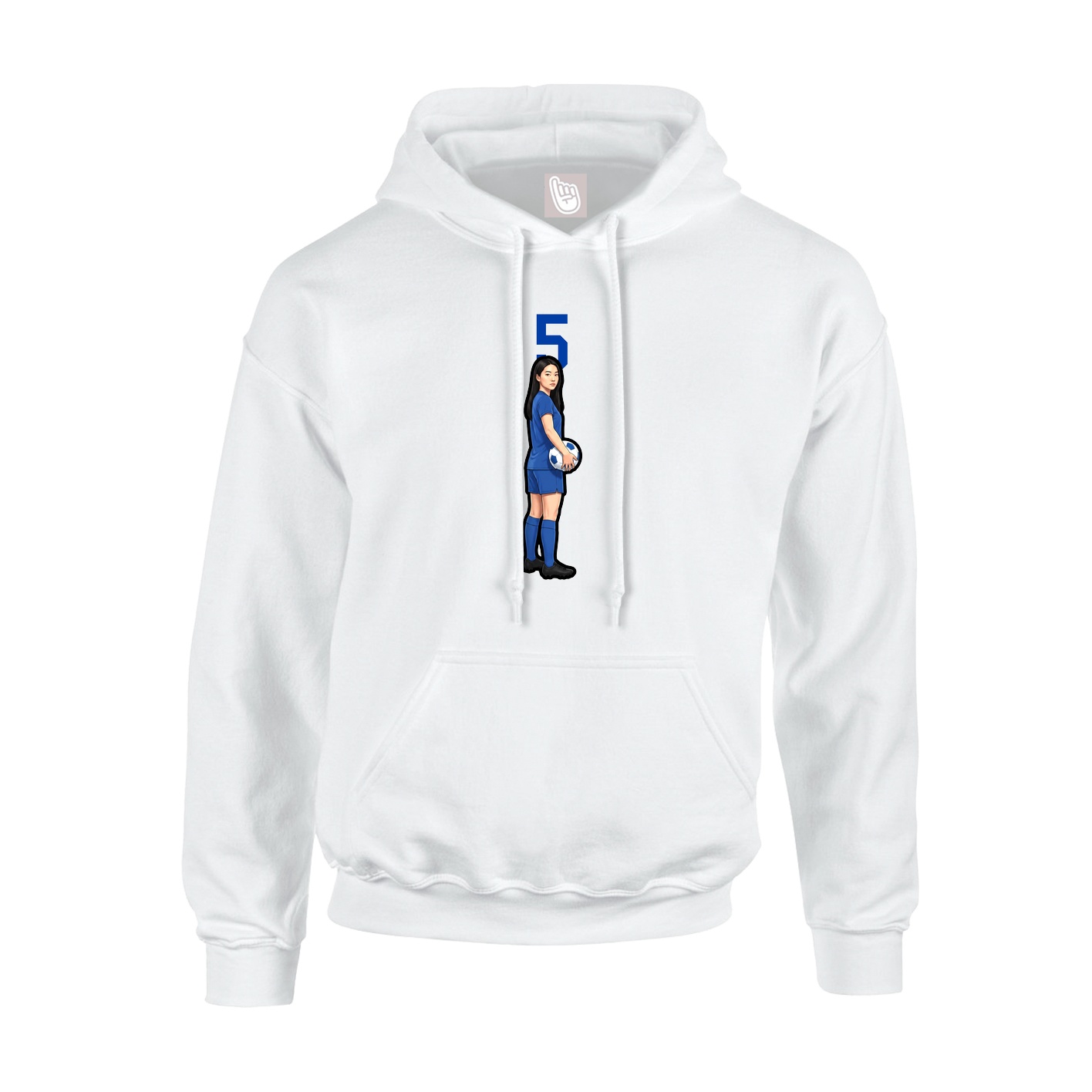 Hoodie — Number Top in White