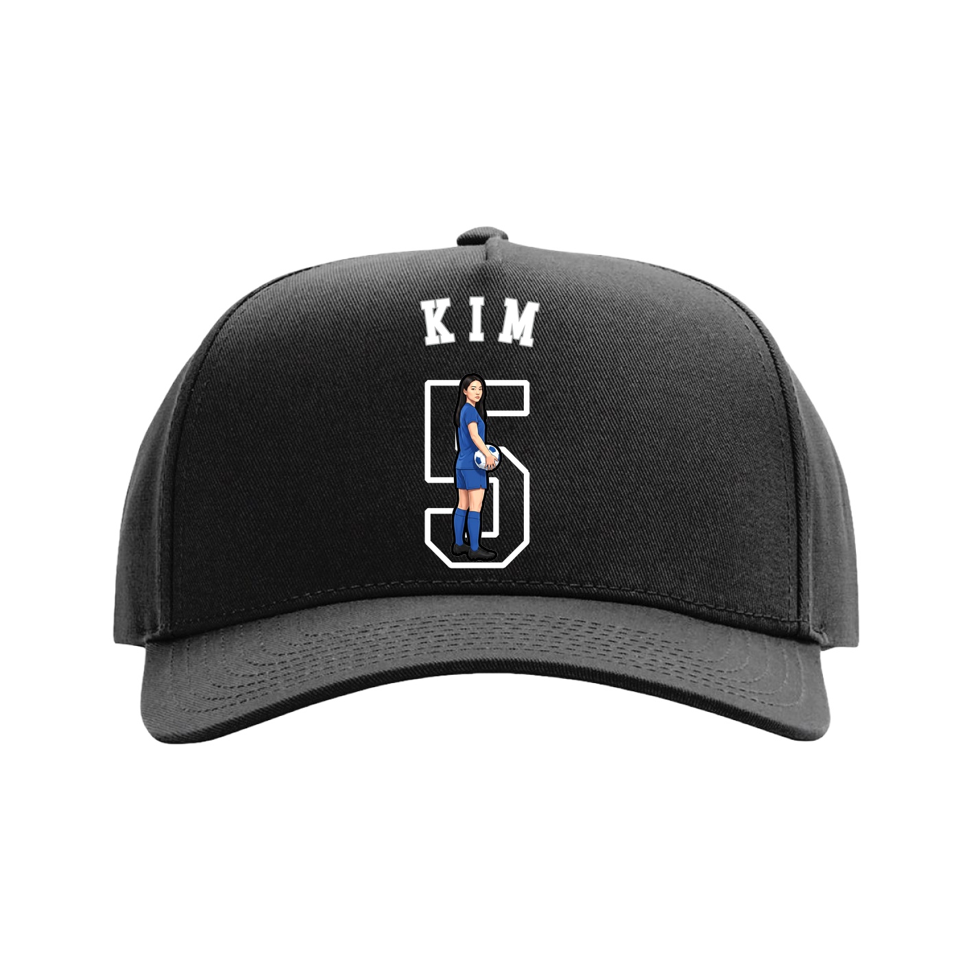 Full Fabric Five-Panel Champ Cap — Shirsey Arch in Black