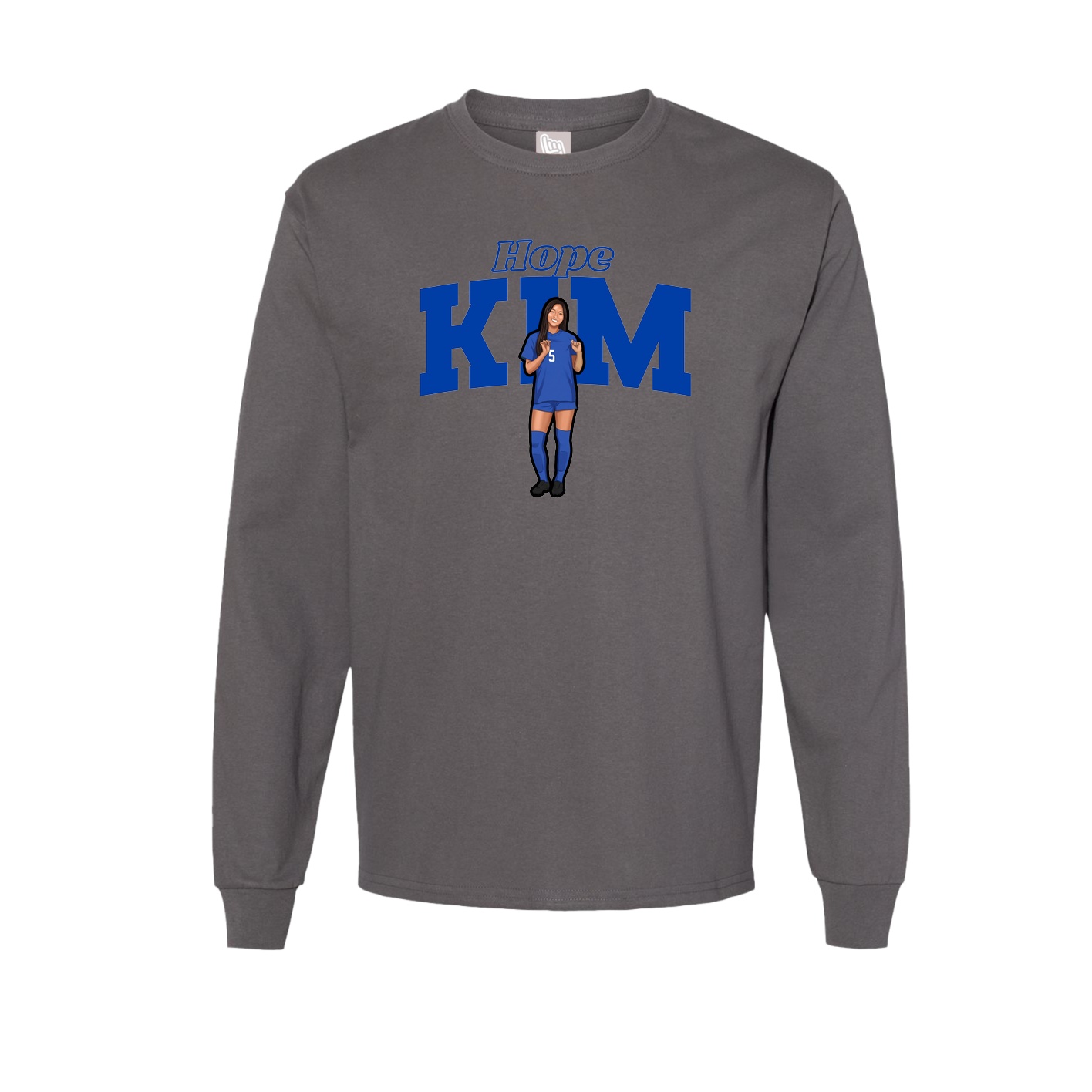Long Sleeve Tee — Name Arch in Grey