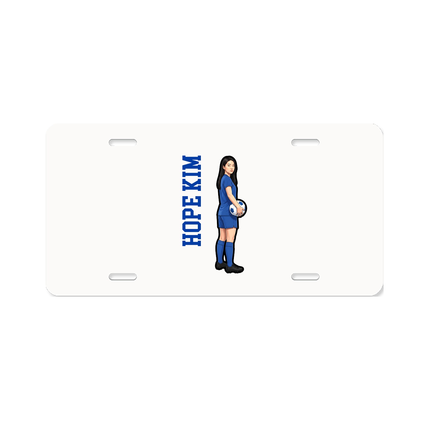 License Plate — Name Vertical in Classic