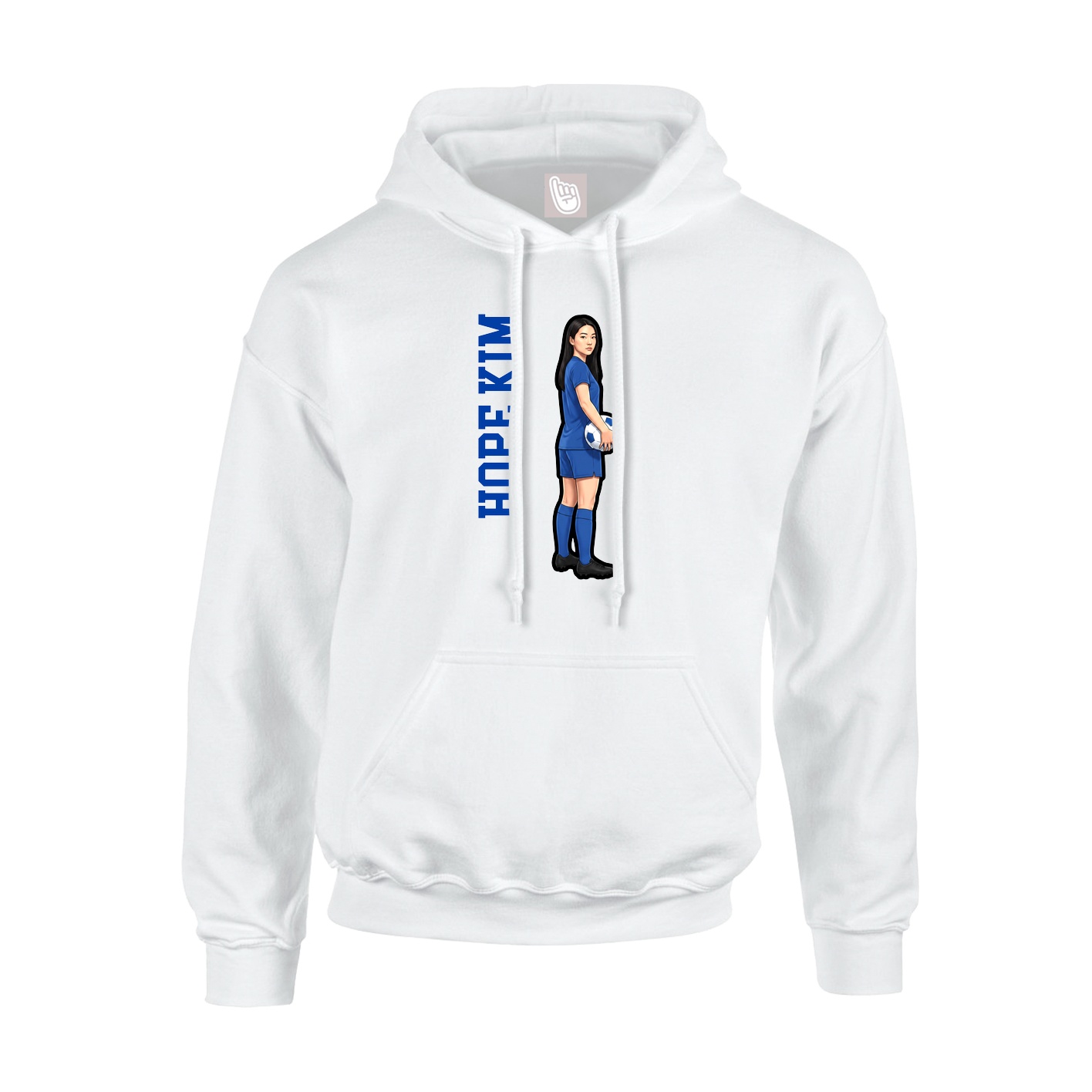 Youth Hoodie — Name Vertical in White