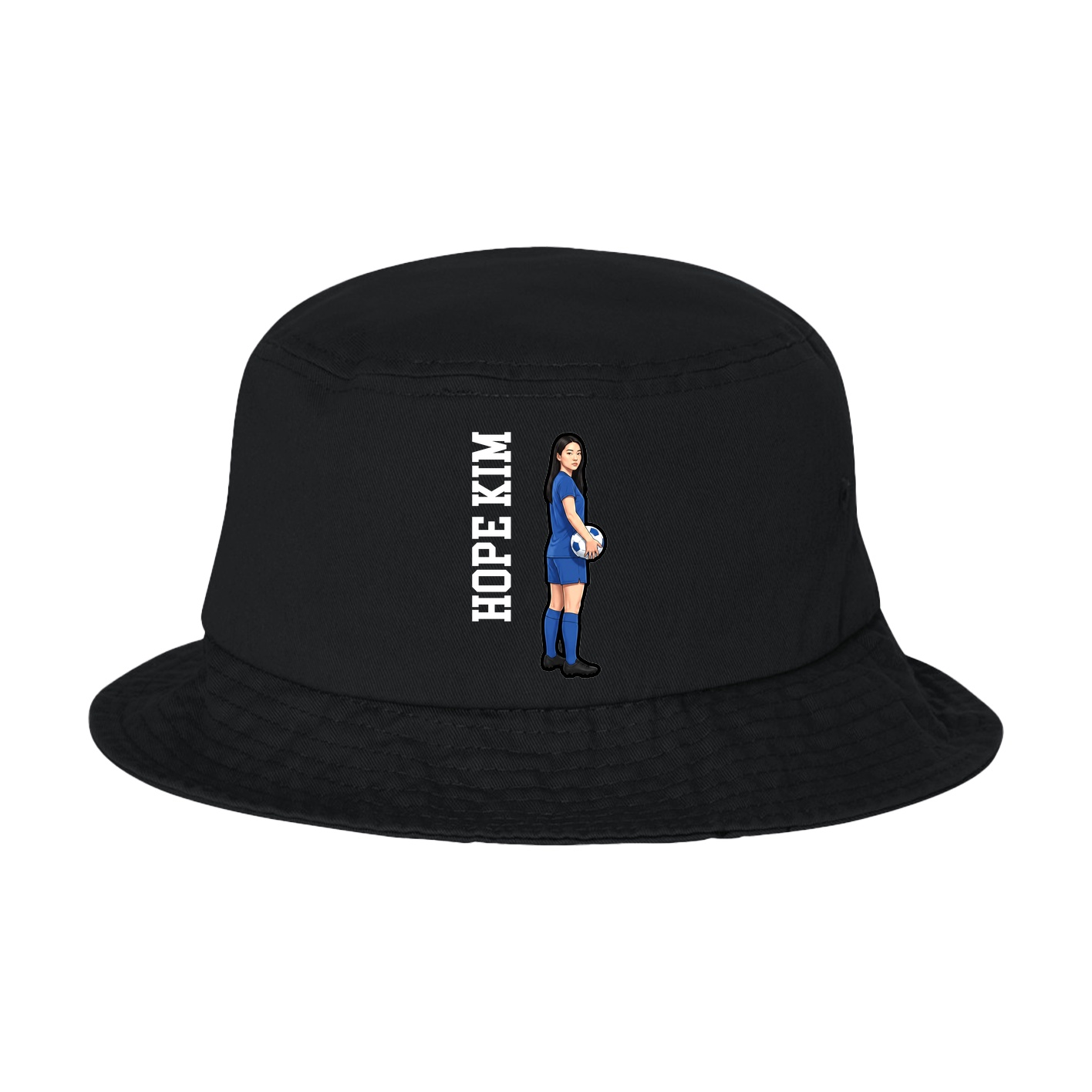 Bucket Cap — Name Vertical in Black