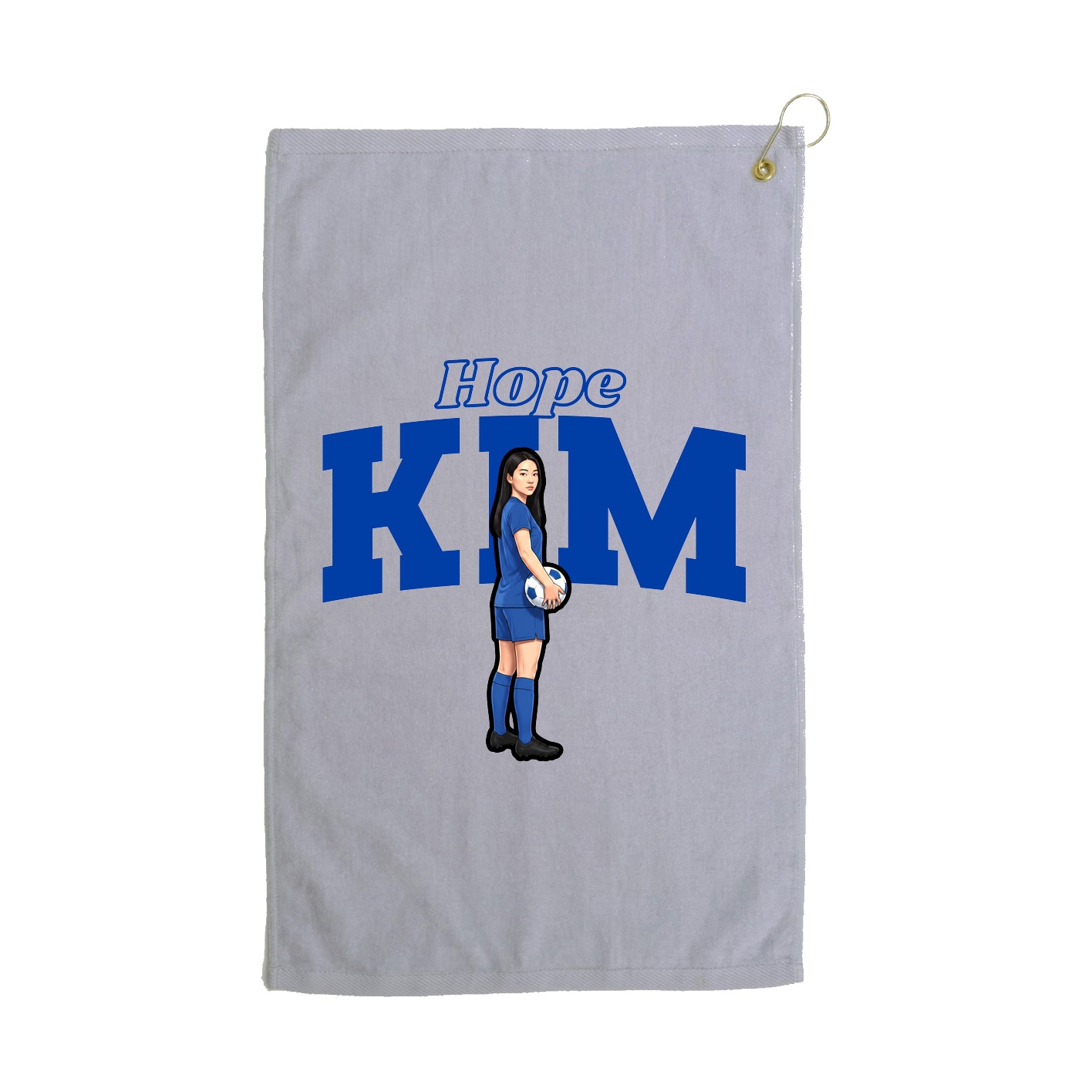 Golf Towel — Name Arch in Grey