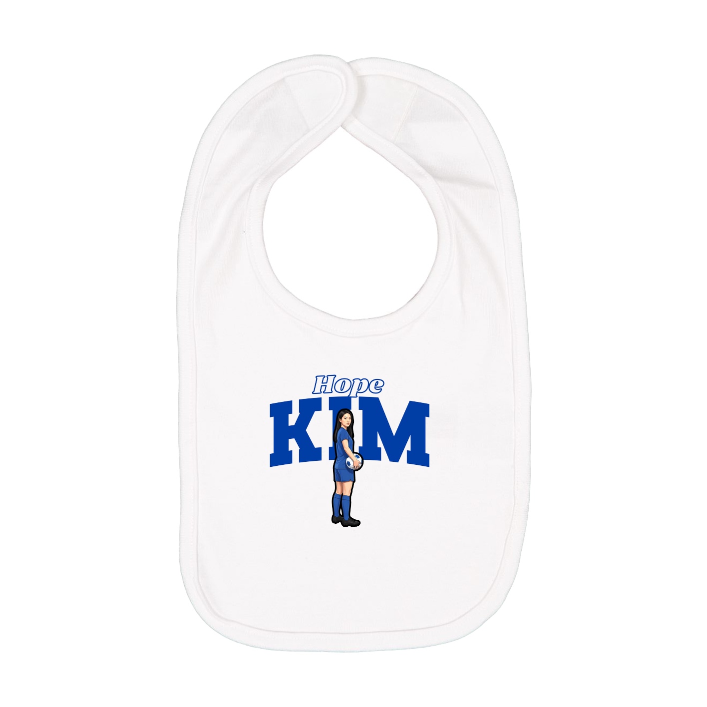 Infant Bib — Name Arch in White