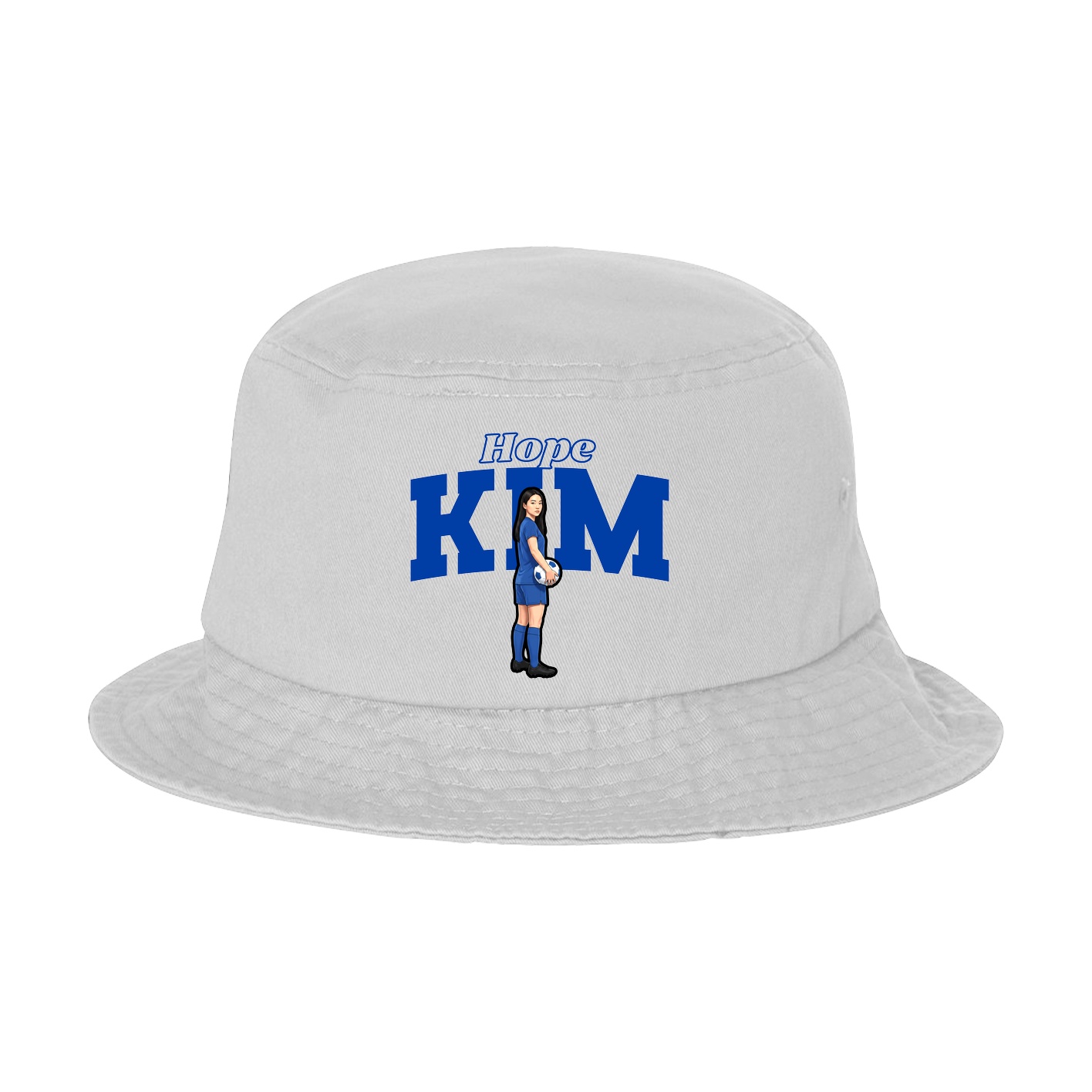 Bucket Cap — Name Arch in White