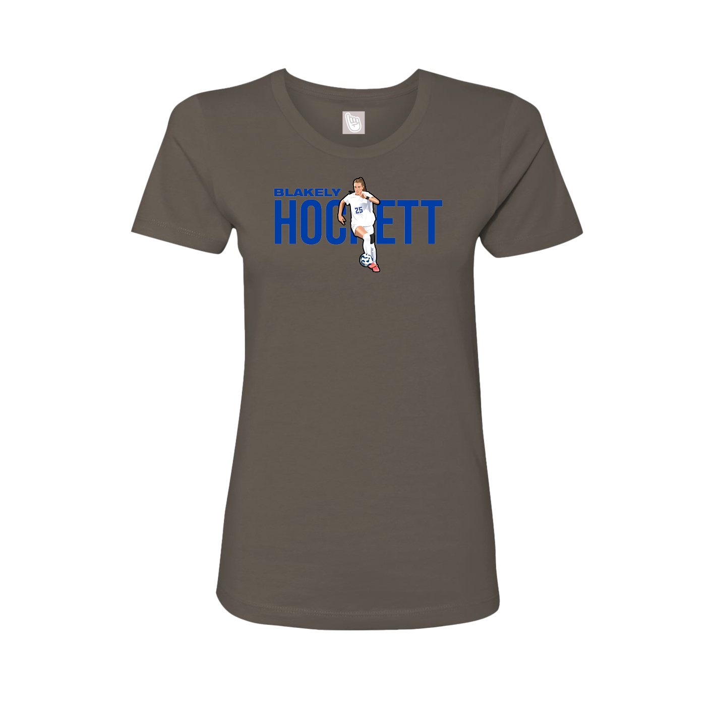 Fitted Women's Tee — Player Name in Grey